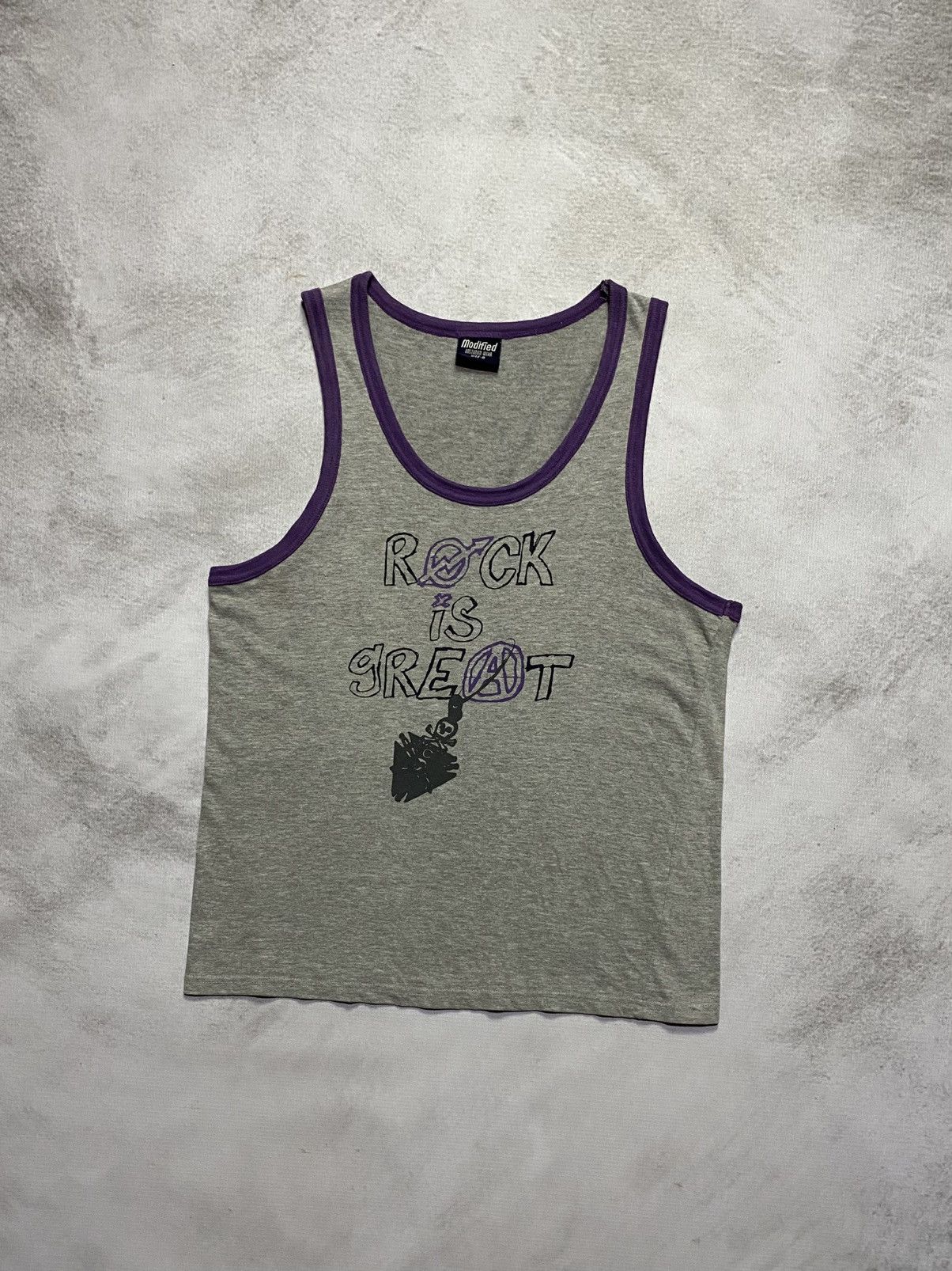 Japanese Brand Modified Rock is Great Tank Top Size US M / EU 48-50 / 2 - 2 Thumbnail