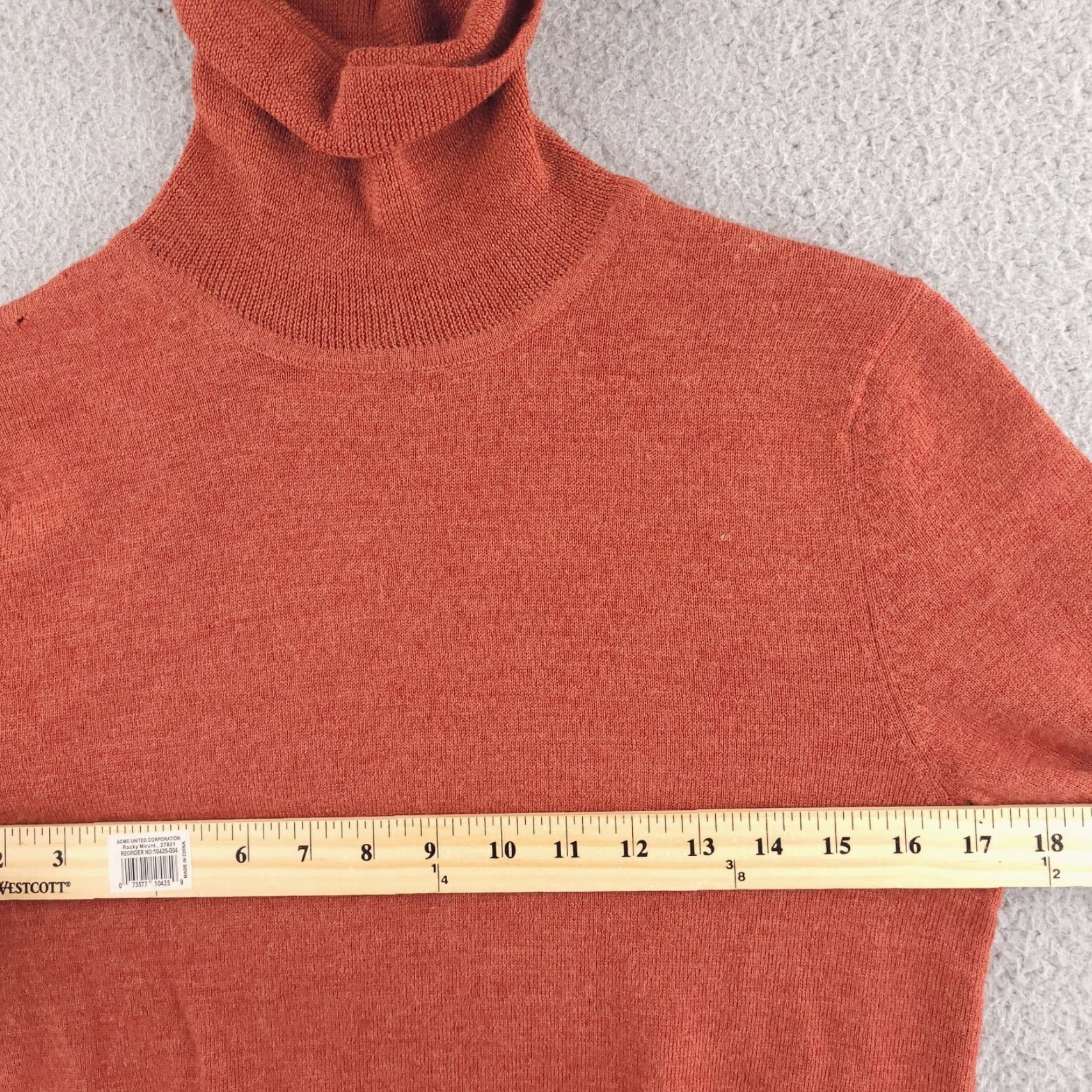 Vintage Sarah Spencer Sweater Womens Small Orange Merion Wool Turtleneck Size S / US 4 / IT 40 - 7 Thumbnail