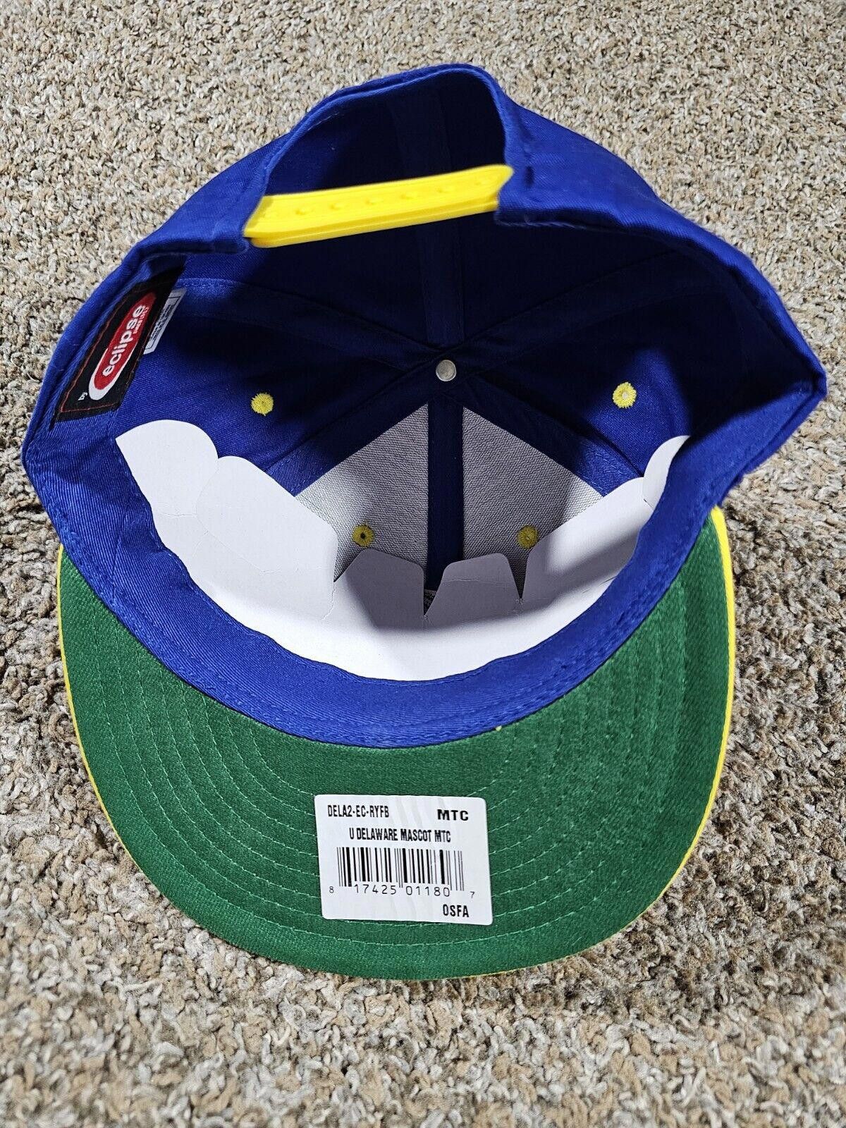 Designer University Delaware Mascot Twill Hat Blue Eclipse Snapback Size ONE SIZE - 8 Thumbnail