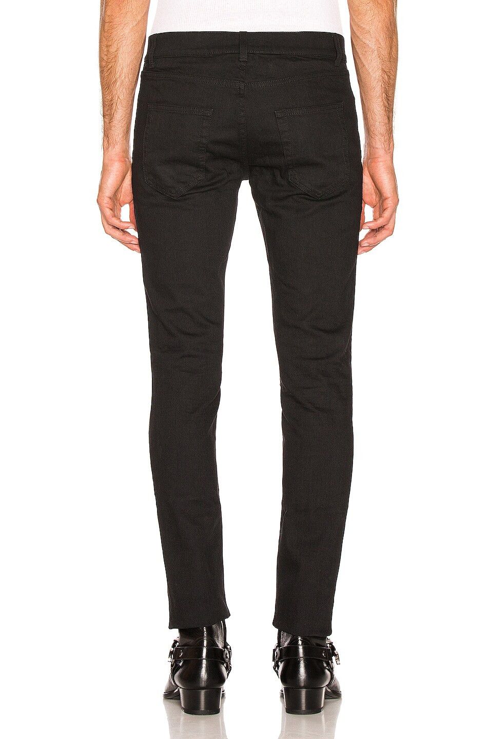 Saint Laurent Paris D02 Black Knee Ripped Skinny Jeans Size US 29 - 4 Thumbnail