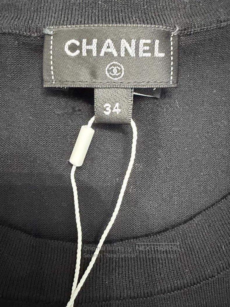 Chanel Chanel Multi-element logo black T-shirt short sleeve Size XXS / US 00 / IT 34 - 4 Thumbnail