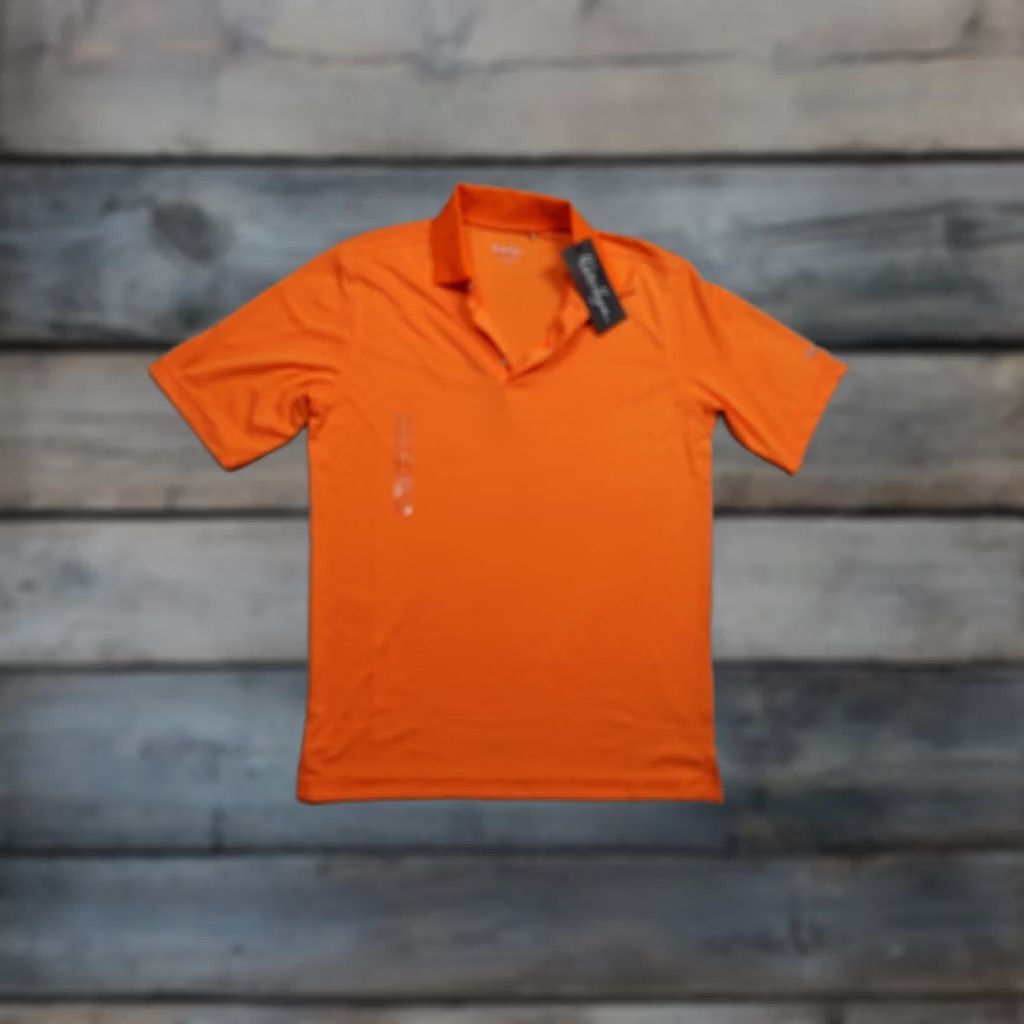 Vintage Walter Hagen Essentials Polo Mens Small Orange Stripe Golf Moisture Wicking NWT Size US S / EU 44-46 / 1 - 1 Thumbnail