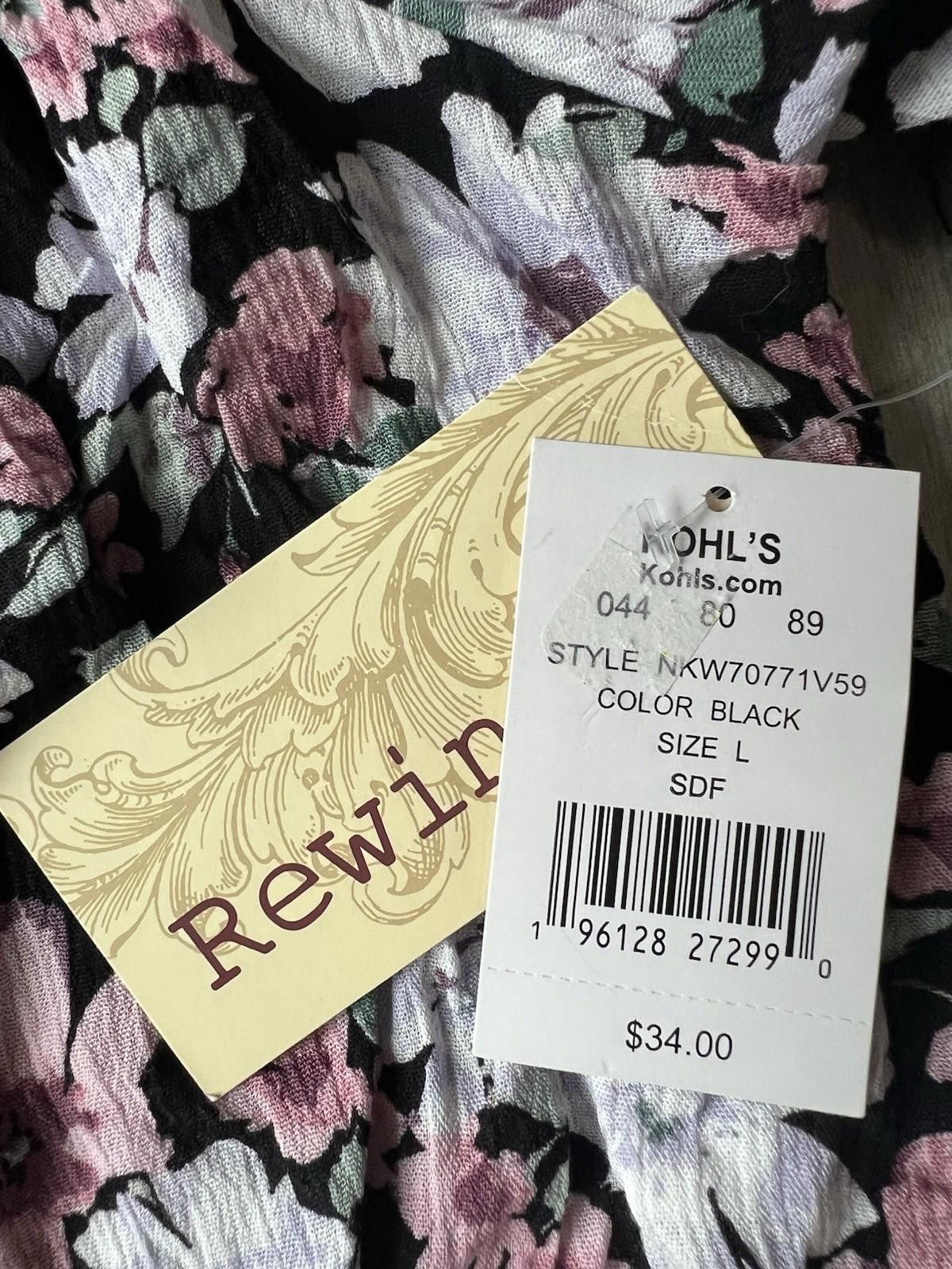 Reindee Lusion Rewind Cropped Floral Top NWT Sz Large Size L / US 10 / IT 46 - 4 Thumbnail