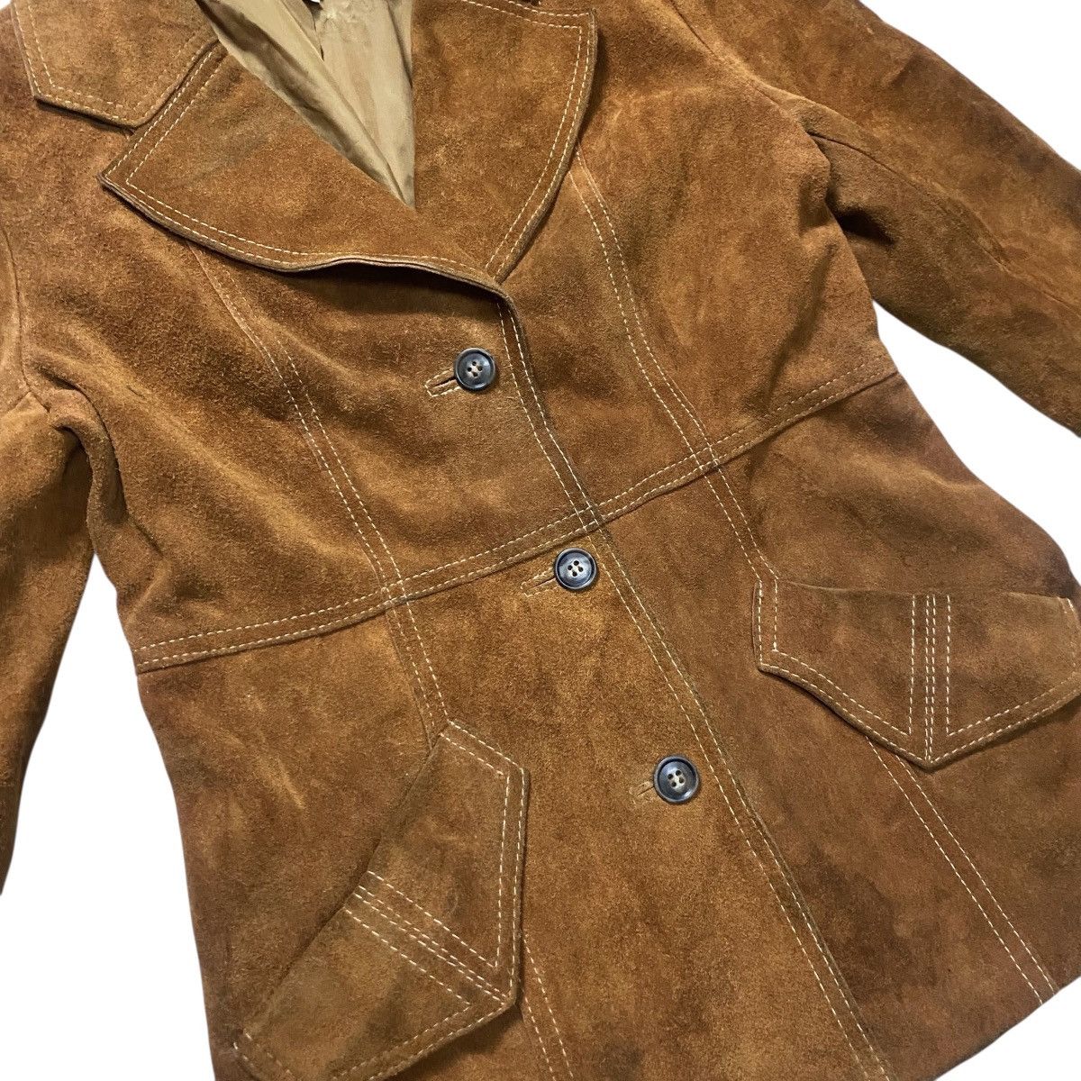 Leather Vintage suede leather jacket Size M / US 6-8 / IT 42-44 - 5 Thumbnail
