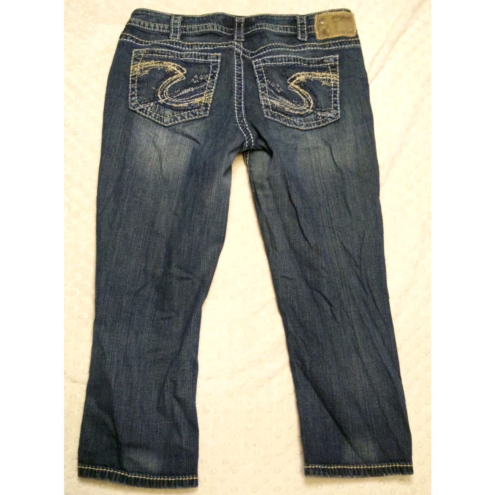 Silver Jeans Co. Silver Jeans Capri Jeans 30 Blue Aiko Capri Womens 5-Pocket Denim Logo Button Zip Stretch Crop Modern City Rock Casual Size 30" / US 8 / IT 44 - 7 Thumbnail