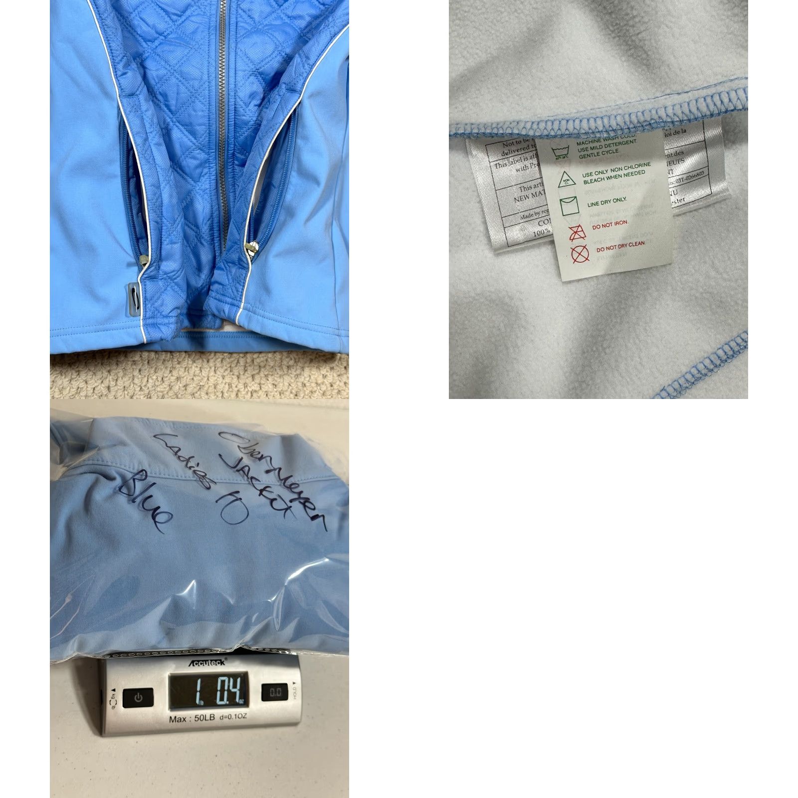 Obermeyer Obermeyer Jacket Womens Size 10 Blue Hybrid Quilted Soft Shell Full Zip Jacket Size L / US 10 / IT 46 - 9 Thumbnail