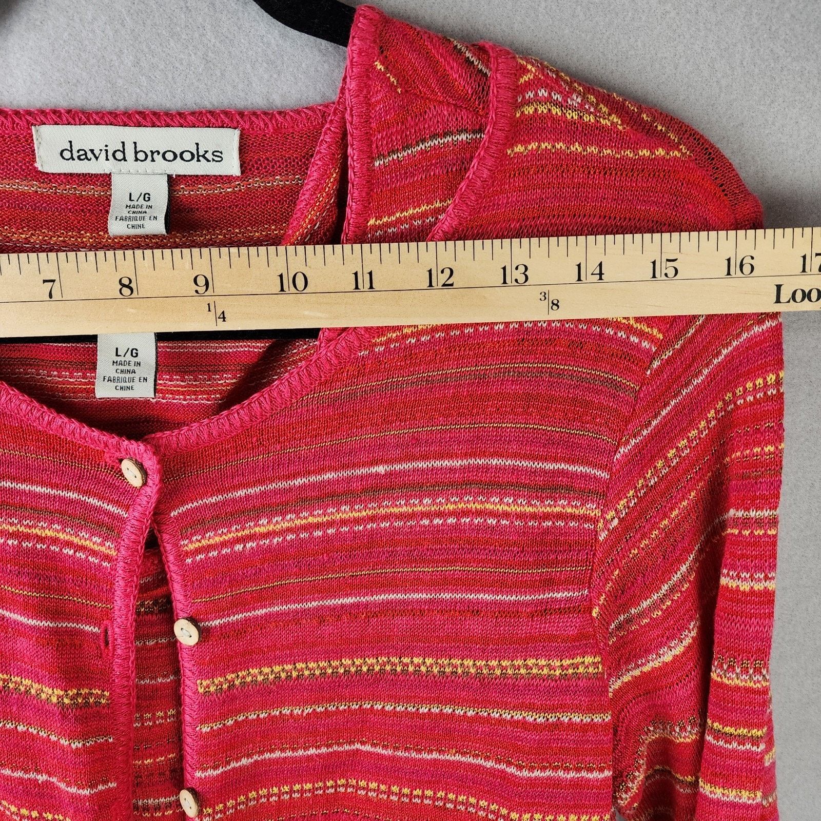 Other David Brooks Large Red Button Cardigan +Tank Top 2-Piece Set Size L / US 10 / IT 46 - 5 Thumbnail