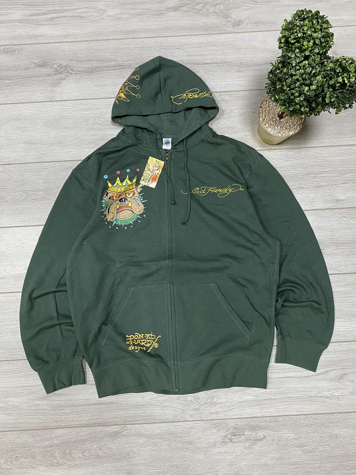 Ed Hardy Ed Hardy 🐶 vintage dogs rule big logo hoodie Size US XXL / EU 58 / 5 - 3 Thumbnail