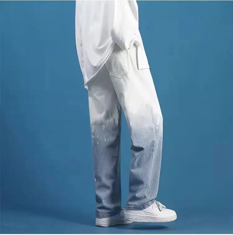 Japanese Brand Straight and loose tie dyed jeans Size US 32 / EU 48 - 2 Thumbnail
