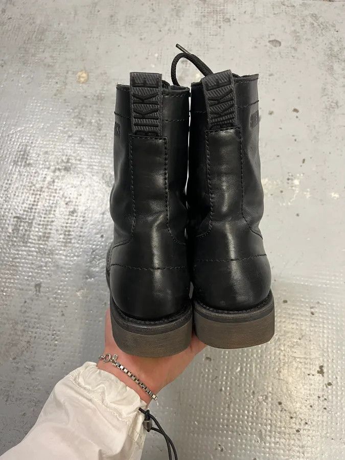 Dirk Bikkembergs 2000s Bikkembergs Black Leather Lace Up Boots Size US 7 / EU 40 - 5 Thumbnail