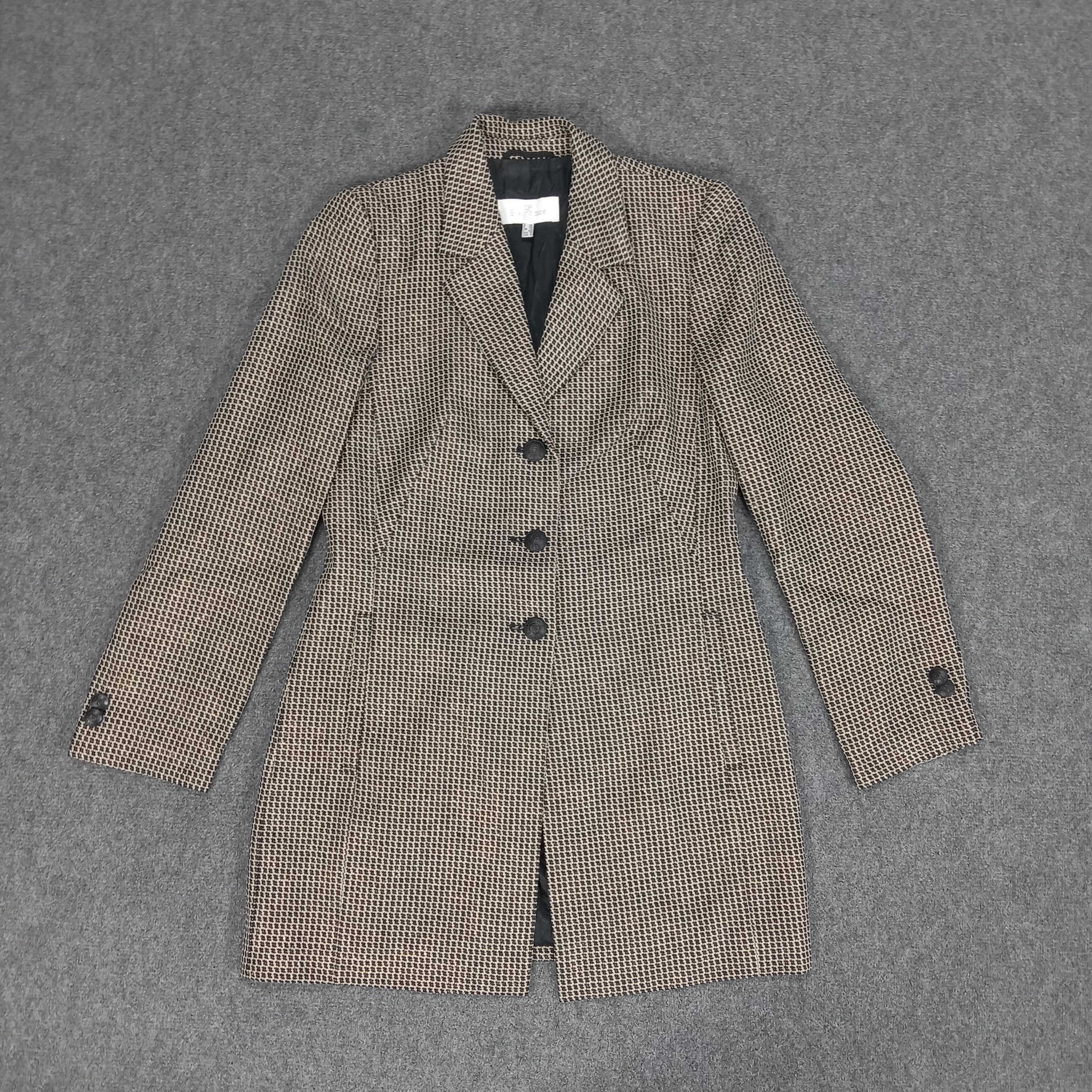 Vintage Elégance Paris Designer Wool Blazer Long Jacket Size XS / US 0-2 / IT 36-38 - 1 Thumbnail