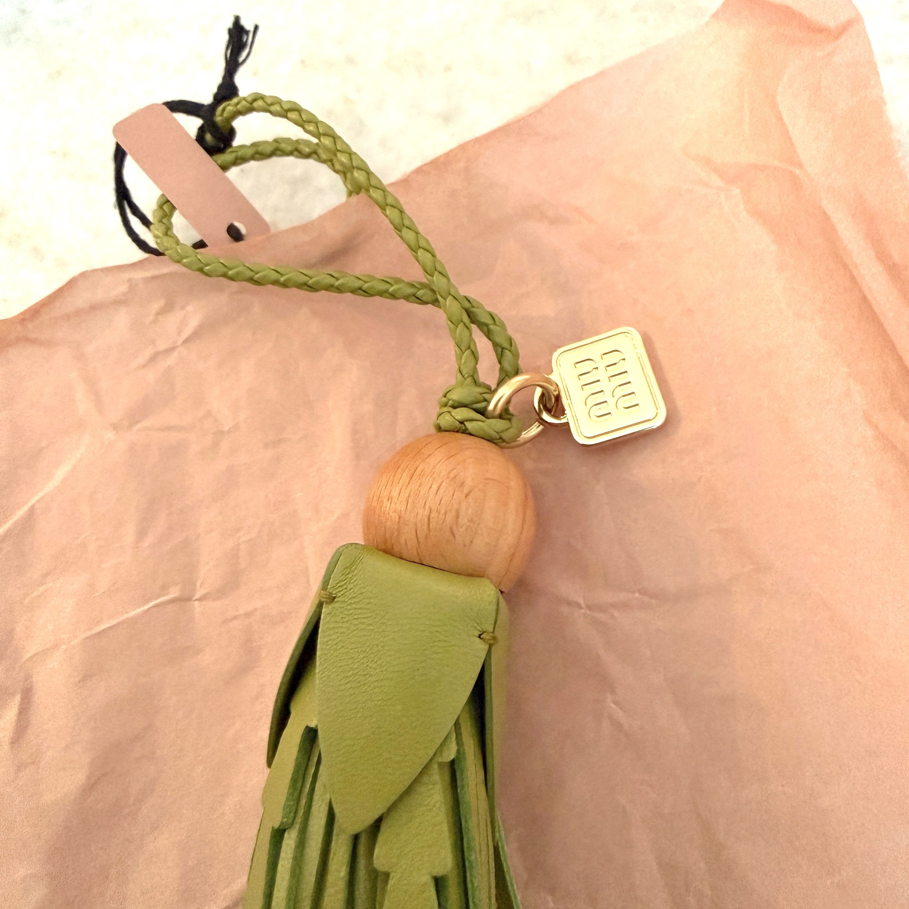 Miu Miu Miu Miu 5TL542 Tassel Leather Bag Charm Trick Edera Green Size ONE SIZE - 7 Thumbnail