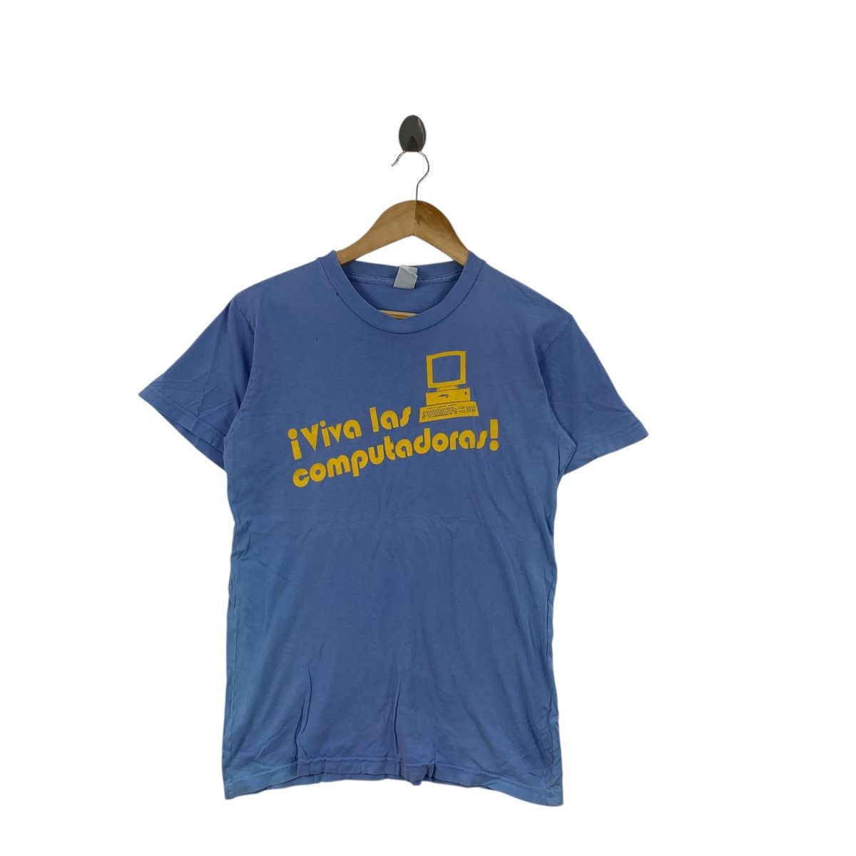 Vintage Vintage 90s VIVA LAS COMPUTADORAS Tech Tee Shirt Top Size US M / EU 48-50 / 2 - 4 Thumbnail
