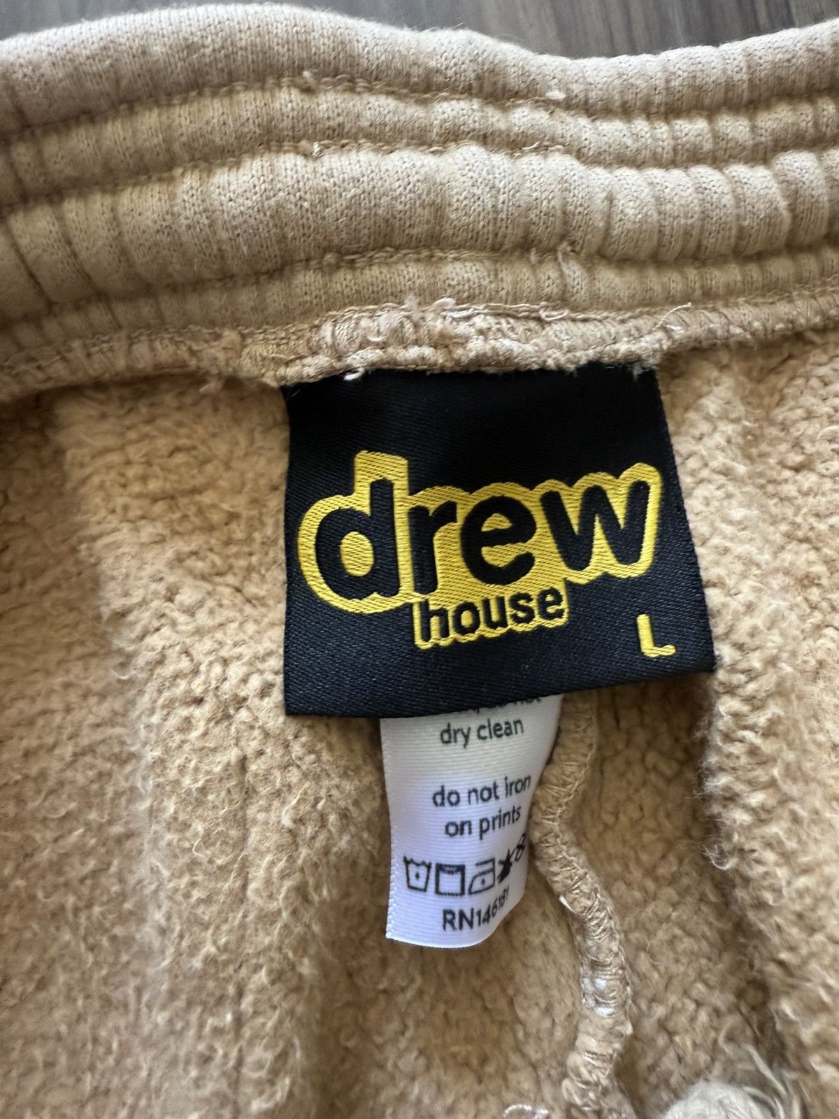 Drew House Drew House Sweatpants Beige Fleece Logo Joggers - L Size US 34 / EU 50 - 3 Thumbnail