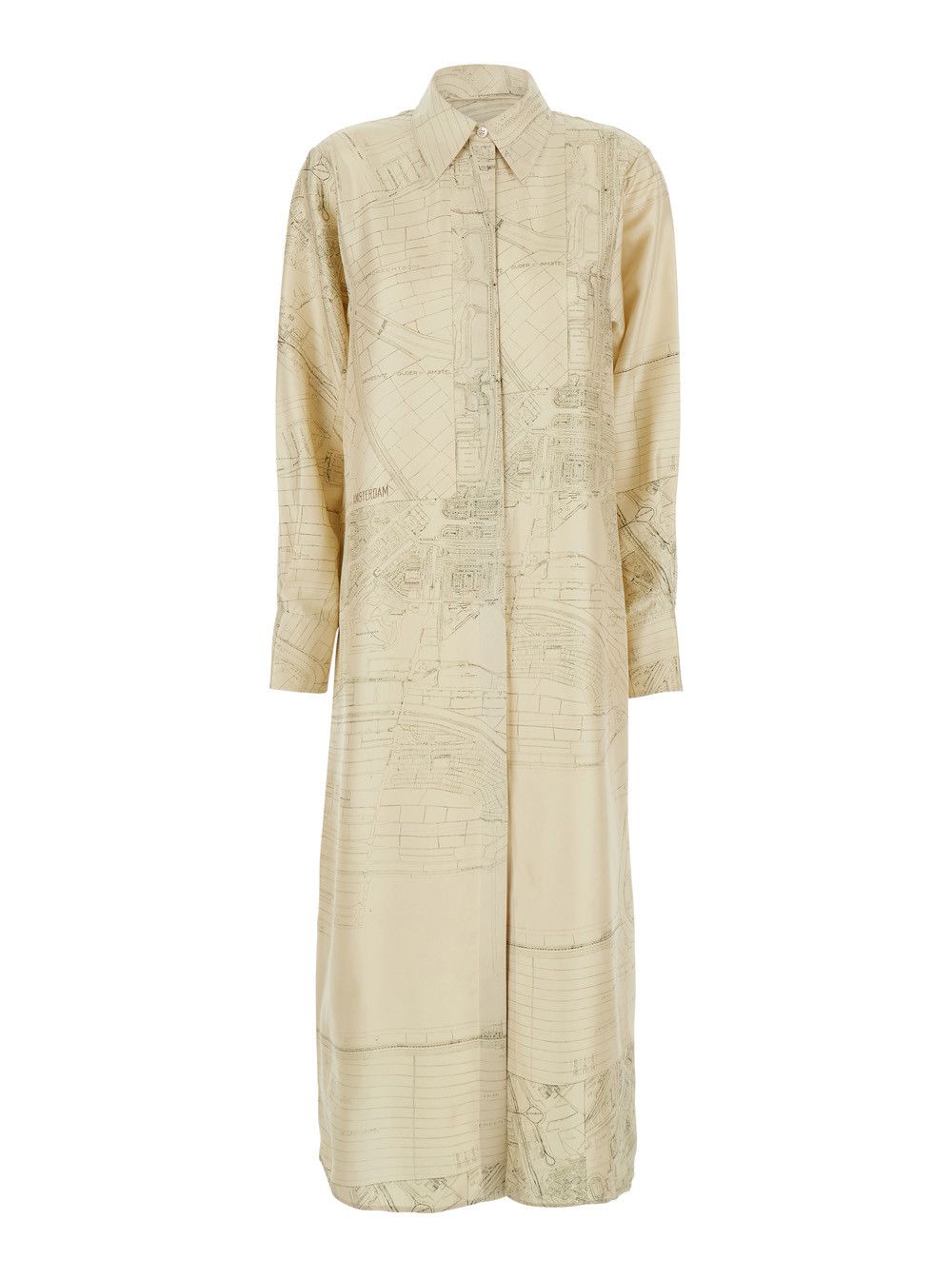 Rohe Dress with Cut-Out on the Back and All-Over Print in White Silk for Women Size M / US 6-8 / IT 42-44 - 1 Thumbnail