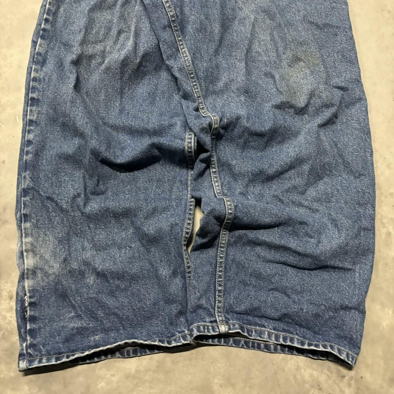Japanese Brand × Vintage Crazy Vintage Y2K/2000s Baggy Grunge Dark Wash Skater Denim Jeans! Size US 42 / EU 58 - 6 Thumbnail