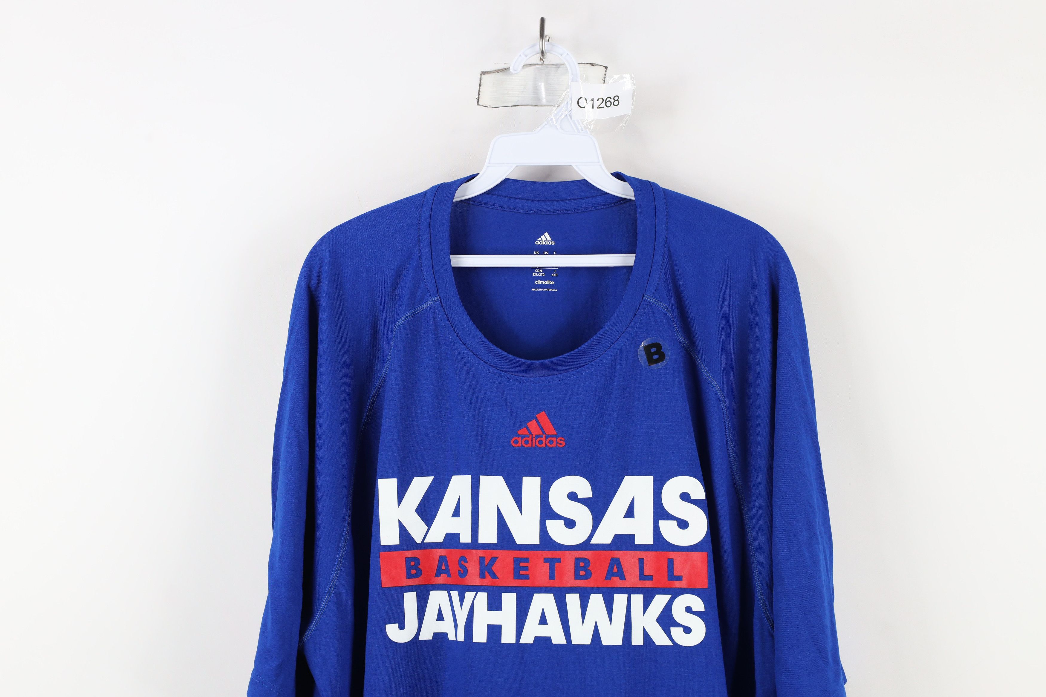 Adidas × Vintage New Adidas Spell Kansas University Basketball T-Shirt Blue Size US XXL / EU 58 / 5 - 2 Thumbnail