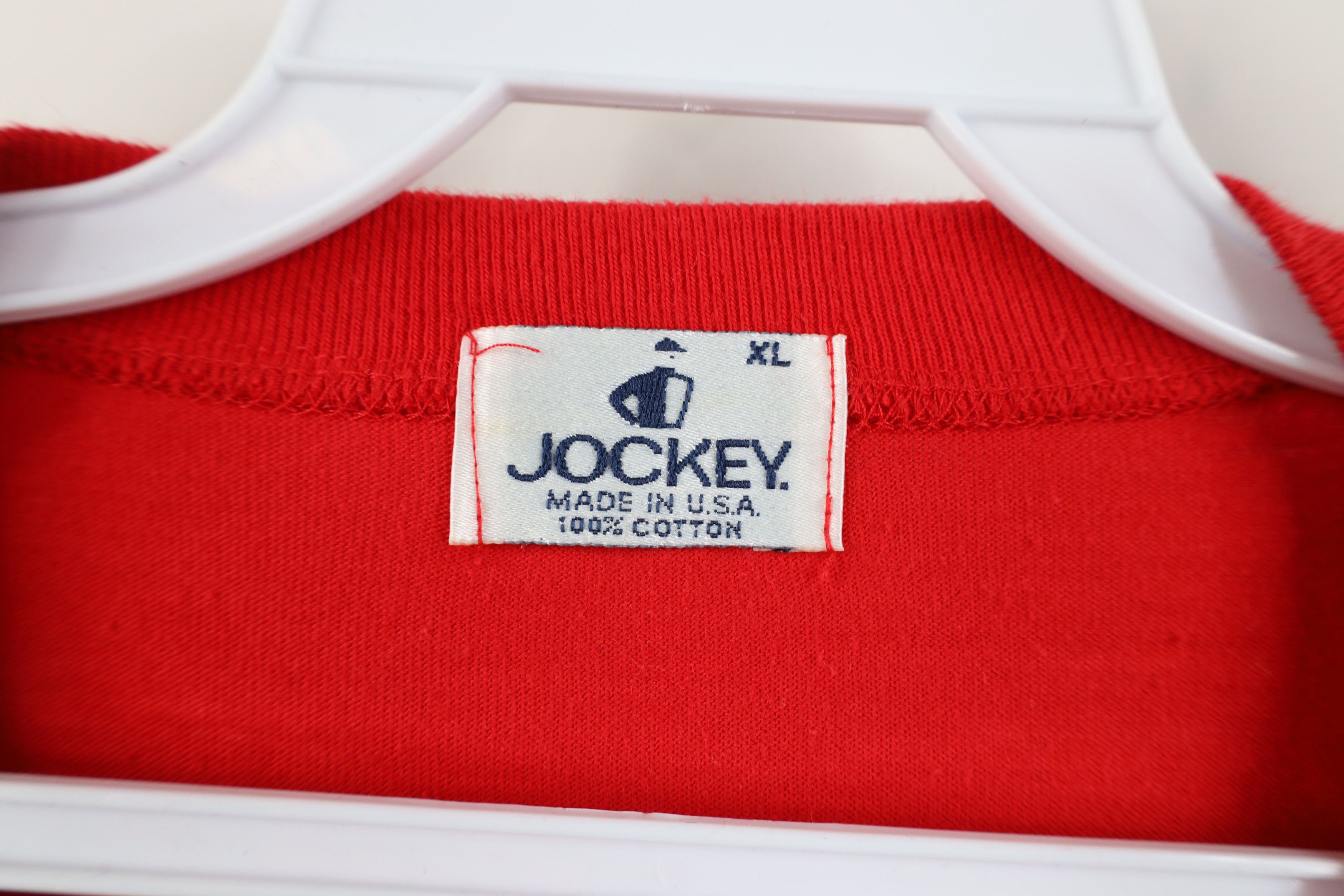 Vintage Vintage 90s Streetwear Heavy Cotton Pocket T-Shirt Red USA Size US XL / EU 56 / 4 - 4 Thumbnail