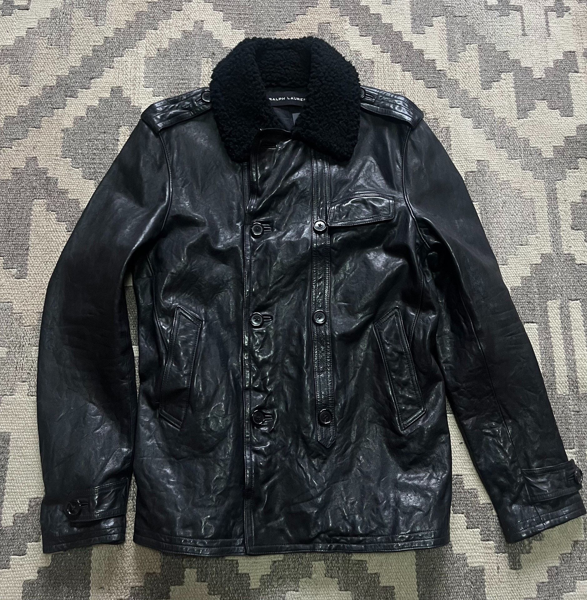 Ralph Lauren Black Label Ralph Lauren Black Label Cowhide Fur Collar Coat Size US M / EU 48-50 / 2 - 1 Thumbnail