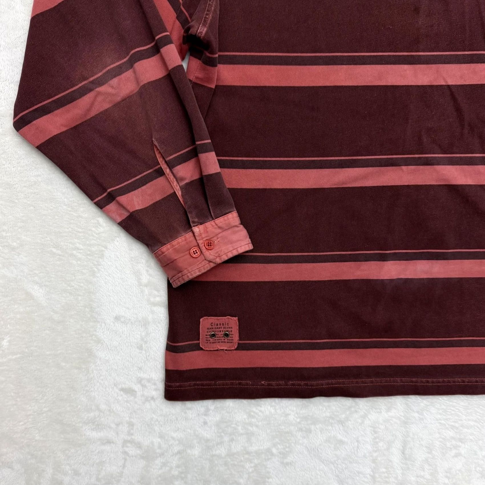 Jeep Jeep Rugby Polo Shirt Mens 2XL Red Stripe Long Sleeve Logo Casual Size US XXL / EU 58 / 5 - 6 Thumbnail