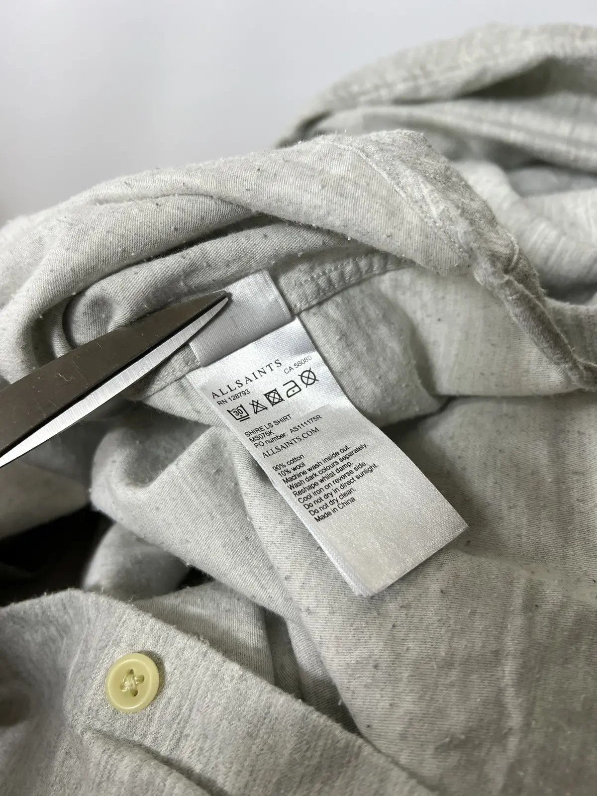20471120 × Allsaints × Japanese Brand All Saints long sleeve men’s shirt Size US L / EU 52-54 / 3 - 6 Thumbnail