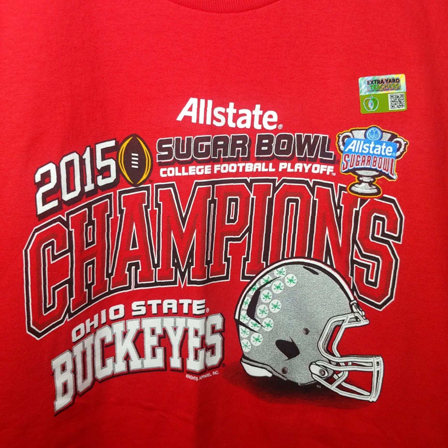 Vintage Ohio State Buckeyes Shirt Alstyle L Red 2015 Sugar Bowl Champions Football Mens Size US L / EU 52-54 / 3 - 2 Thumbnail