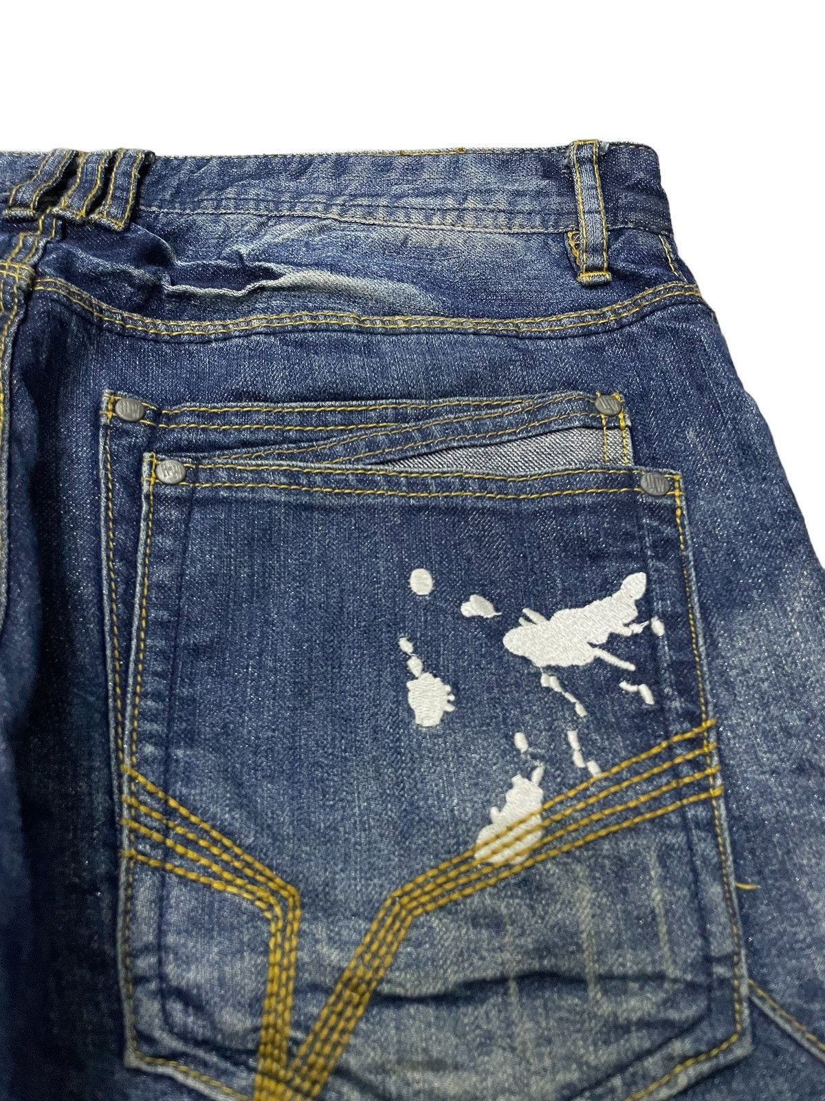 HIDEAWAYS × Hysteric Glamour Hideaway Nicole Muddy Wash Heavy Whiskers Flared Jeans Size US 30 / EU 46 - 15 Thumbnail