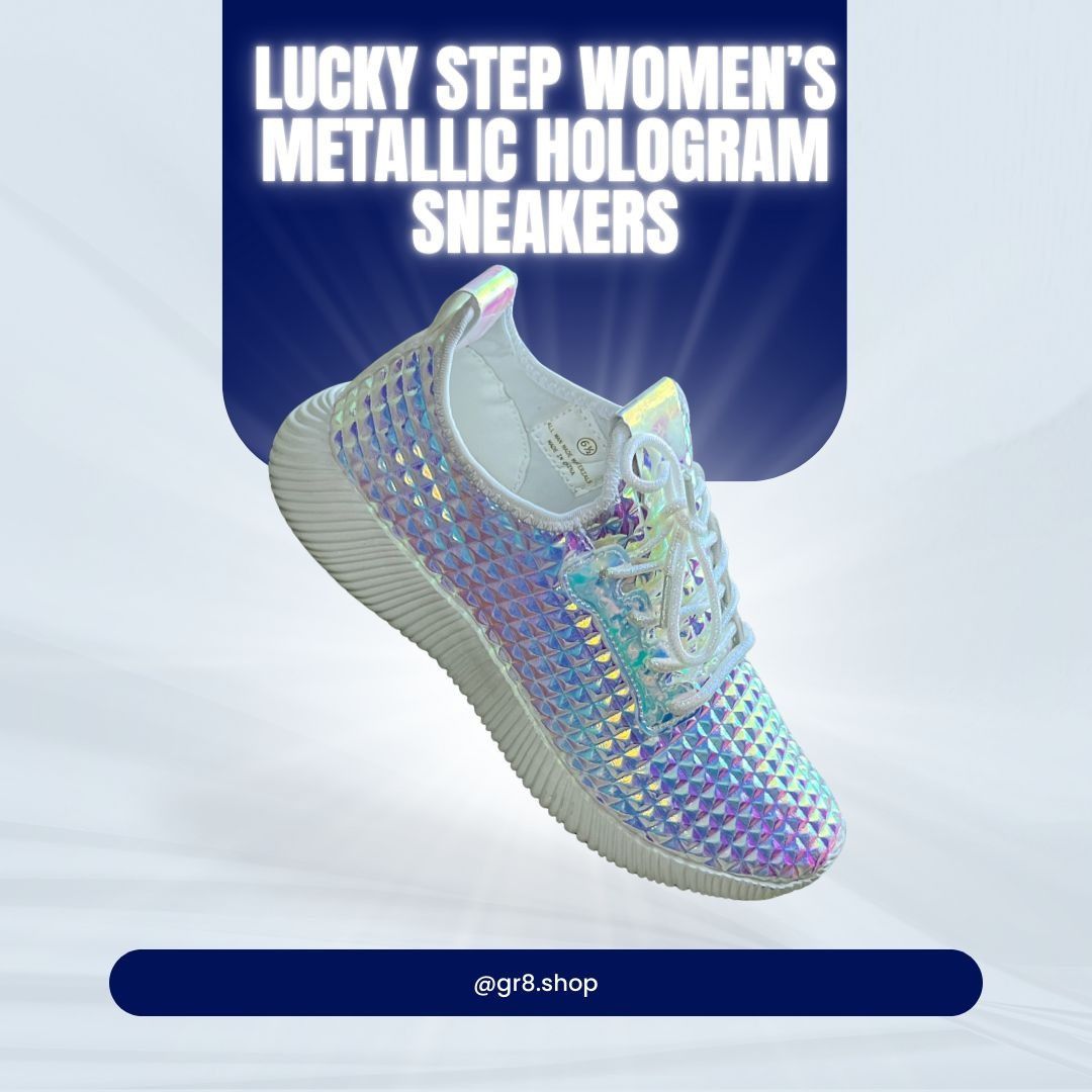 Other Lucky Step Women’s Metallic Hologram Sneakers Size 6.5 Geezy Size US 6.5 / IT 36.5 - 1 Thumbnail