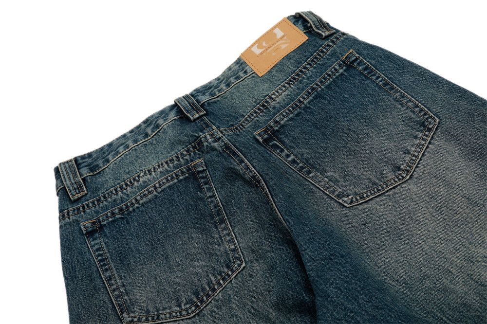 Japanese Brand × Jean Men's street punk distressed washed loose wide-leg jeans Size US 32 / EU 48 - 7 Thumbnail