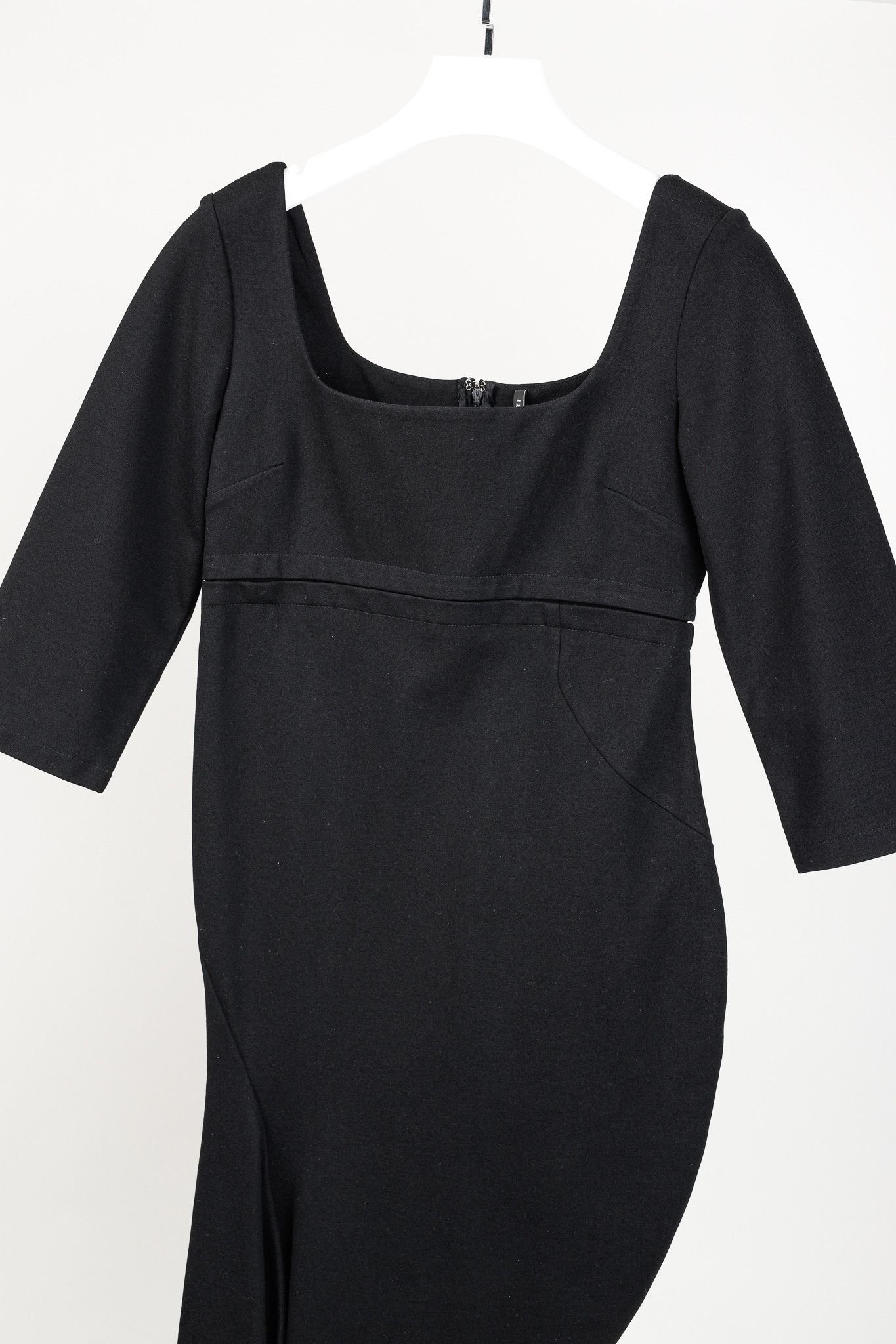 Other Liviana Conti Knit Asymmetrical Draped Bodycon Midi Dress Size XL / US 12-14 / IT 48-50 - 3 Thumbnail