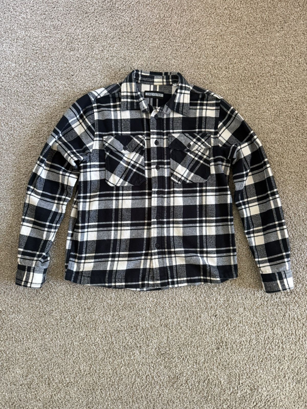 Vintage Indystry Black & White Checkered Flannel Size US S / EU 44-46 / 1 - 1 Thumbnail