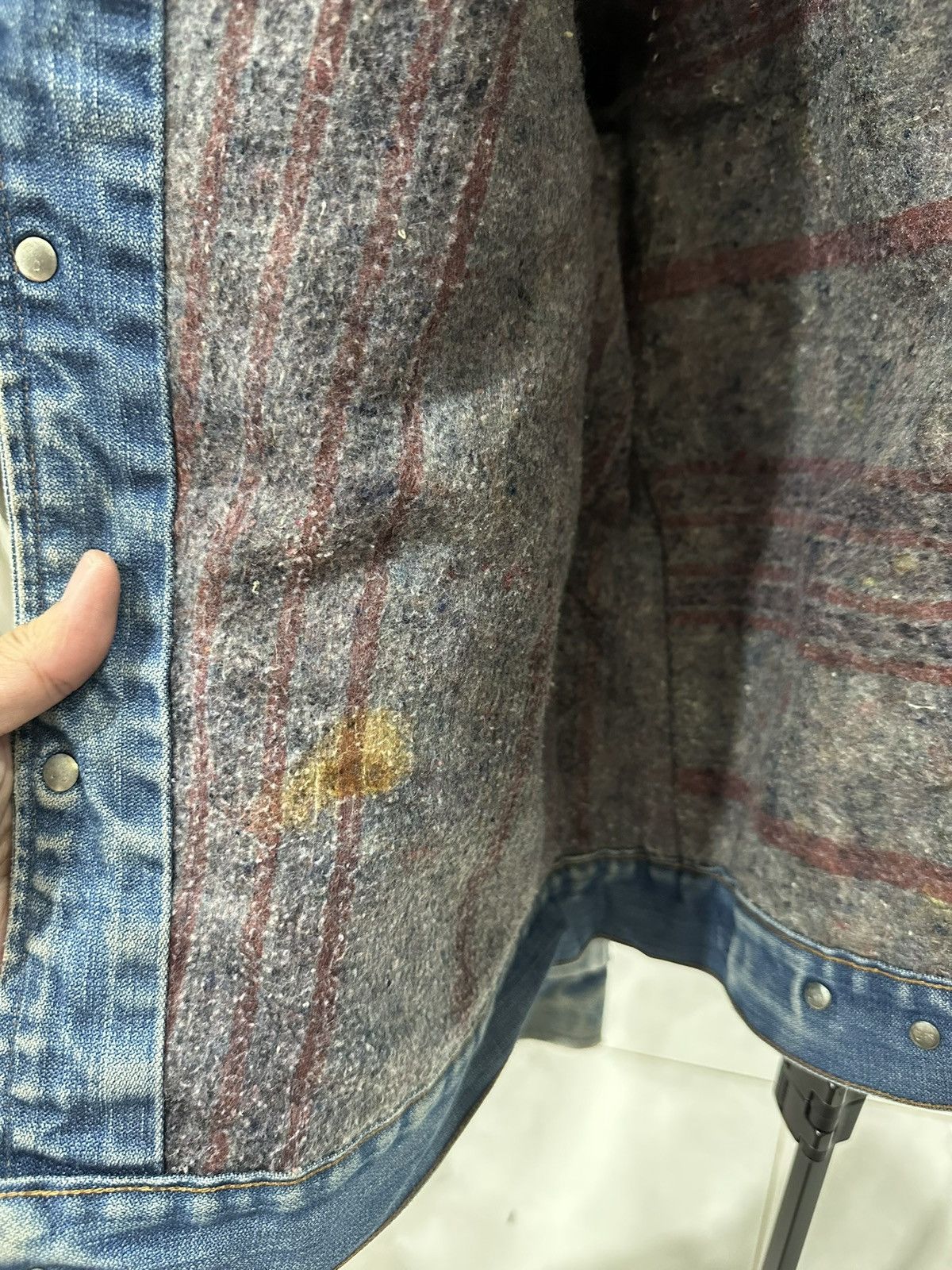 Wrangler Vintage 70s Wrangler western Denim Jacket Blanket lined Size US XL / EU 56 / 4 - 6 Thumbnail
