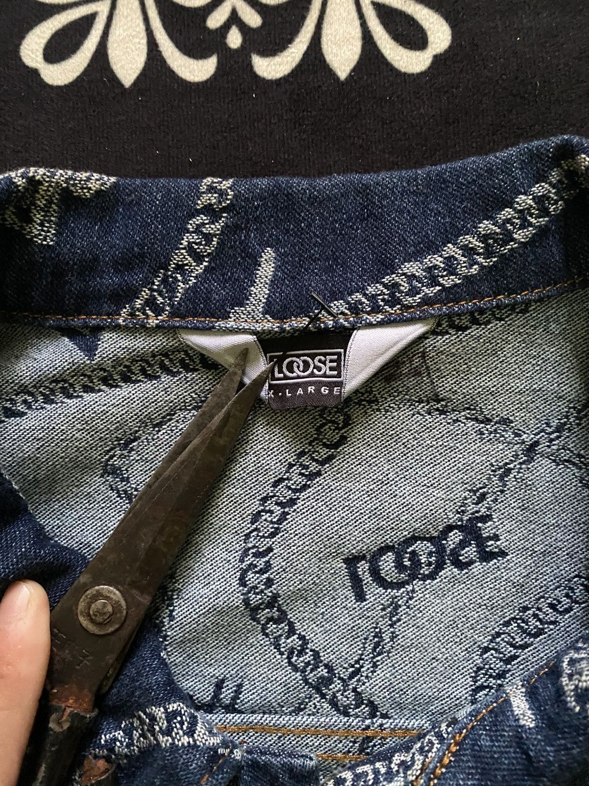 Japanese Brand loose x undercover monogram design denim type lll jacket Size US L / EU 52-54 / 3 - 3 Thumbnail