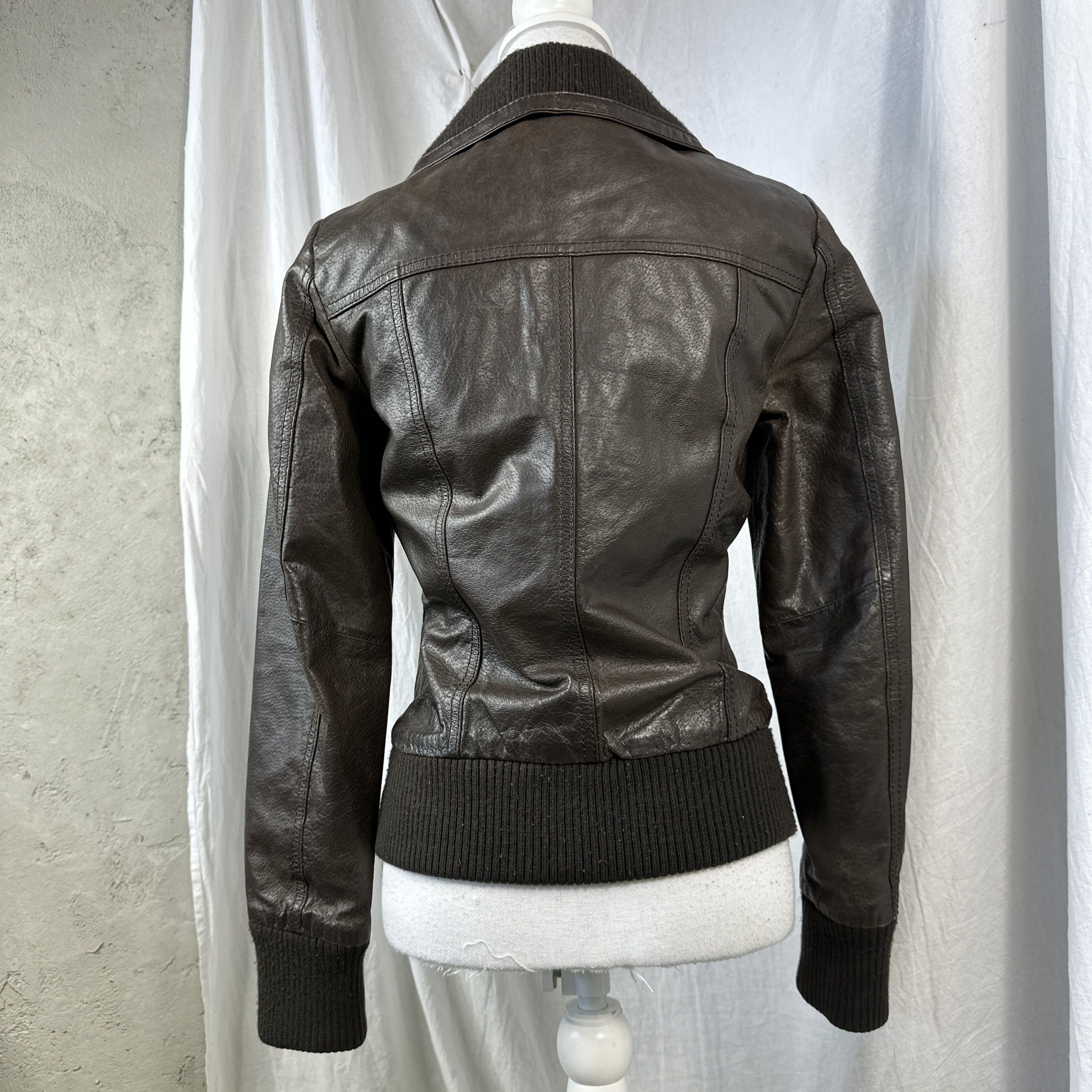 Vintage Vintage Biker Choclate Brown Leather Jacket Size US S / EU 44-46 / 1 - 8 Thumbnail