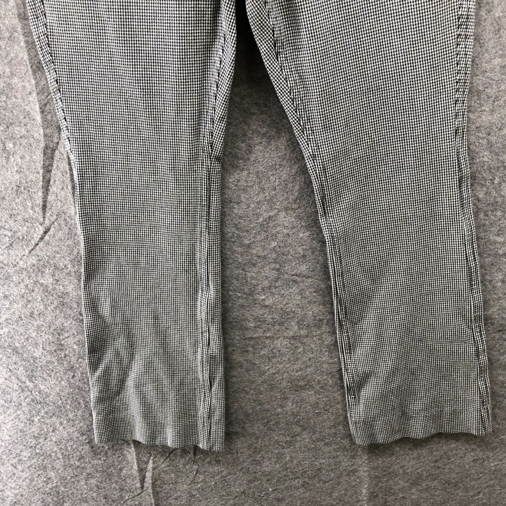 Banana Republic VINTAGE Banana Republic Sloan Houndstooth Pants Womens 2P Flare Crop Black White Size 26" / US 2 / IT 38 - 4 Thumbnail