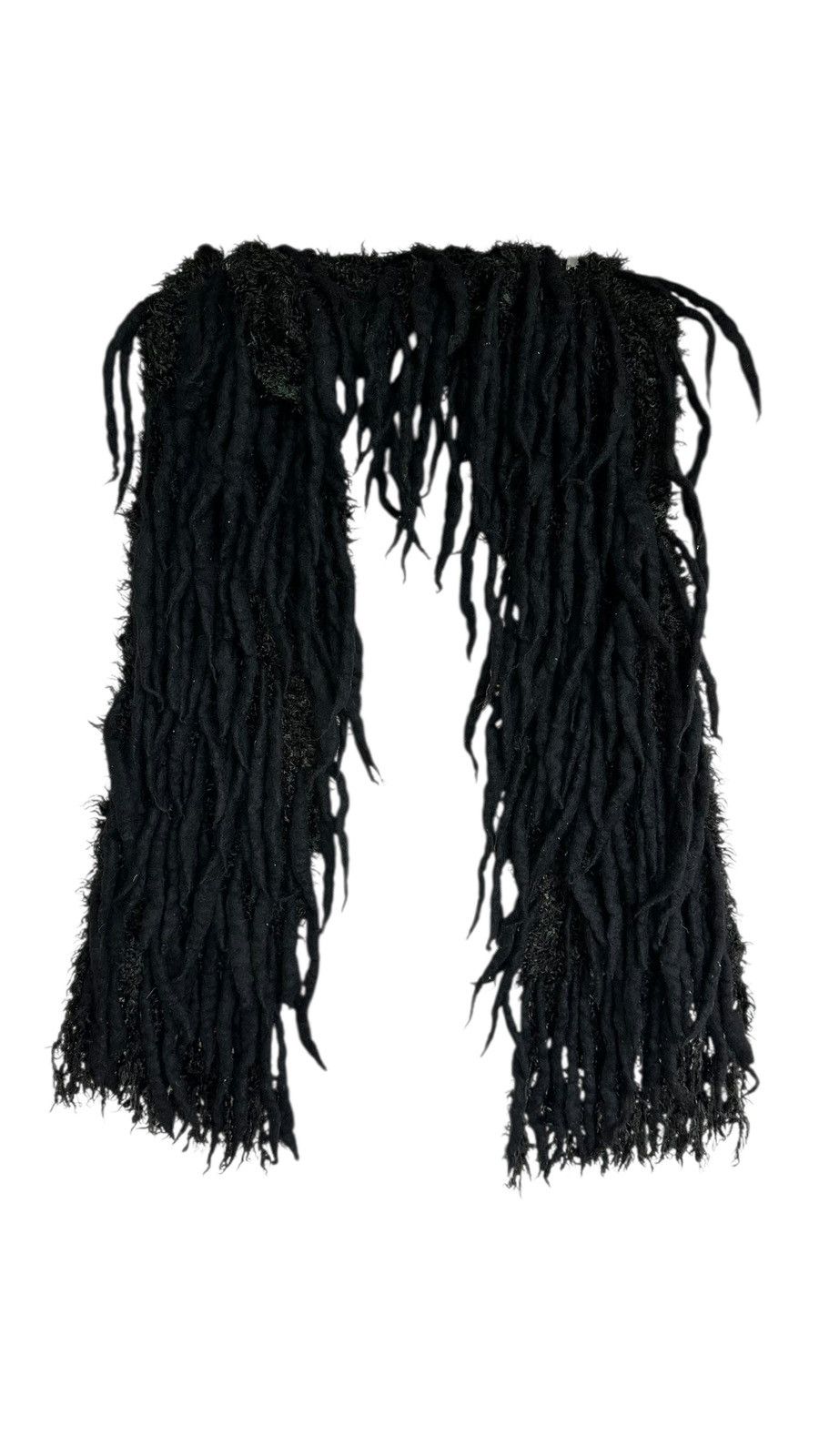 Issey Miyake AW 2002 Issey Miyake Black Olive Twisted Wool Scarf/ Muffler Size ONE SIZE - 8 Thumbnail