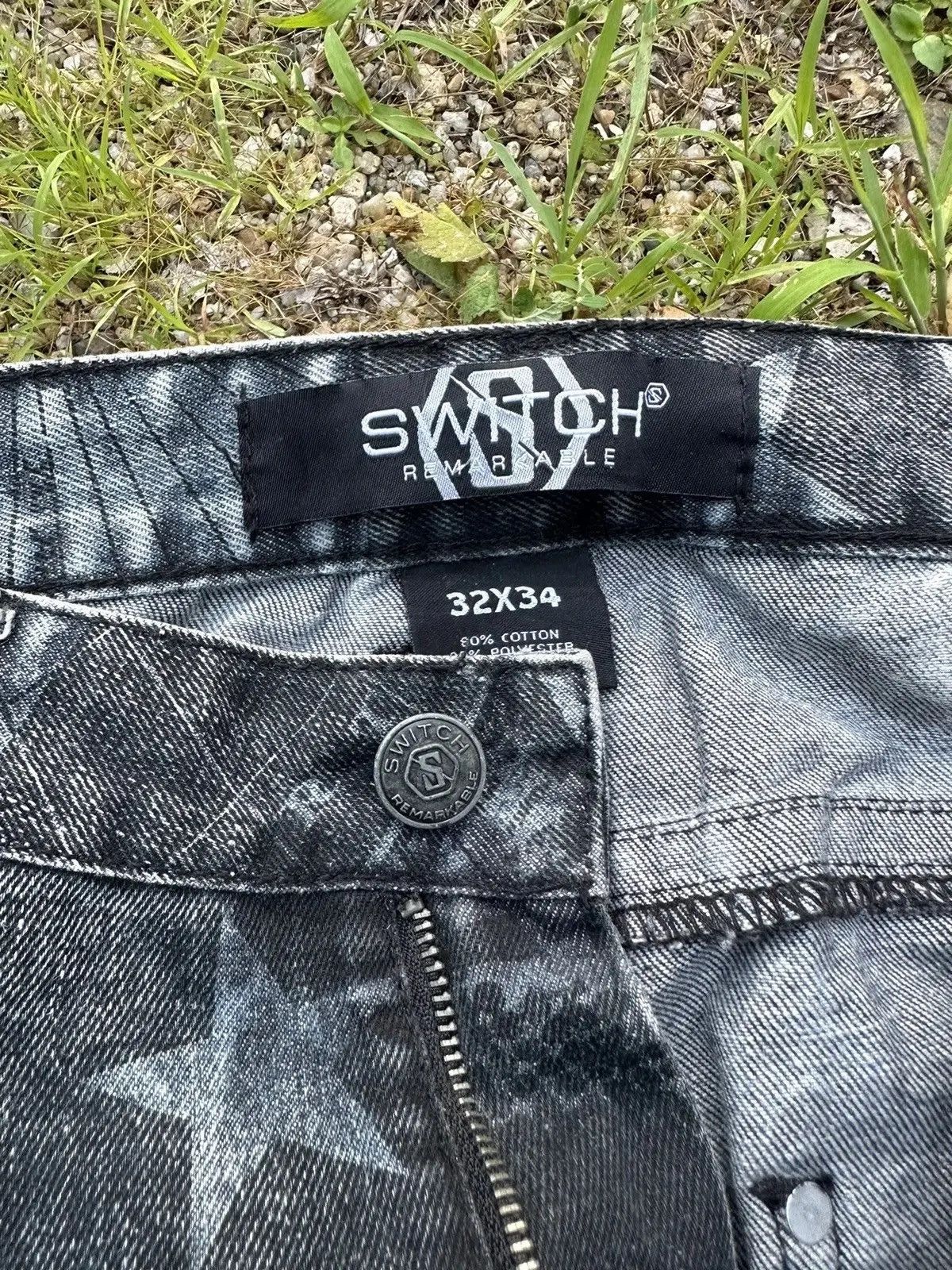 Tornado Mart STEALS🔥SWITCH REMARKABLE JEANS RIPPED FULL PRINT DENIM PANTS Size US 32 / EU 48 - 10 Thumbnail
