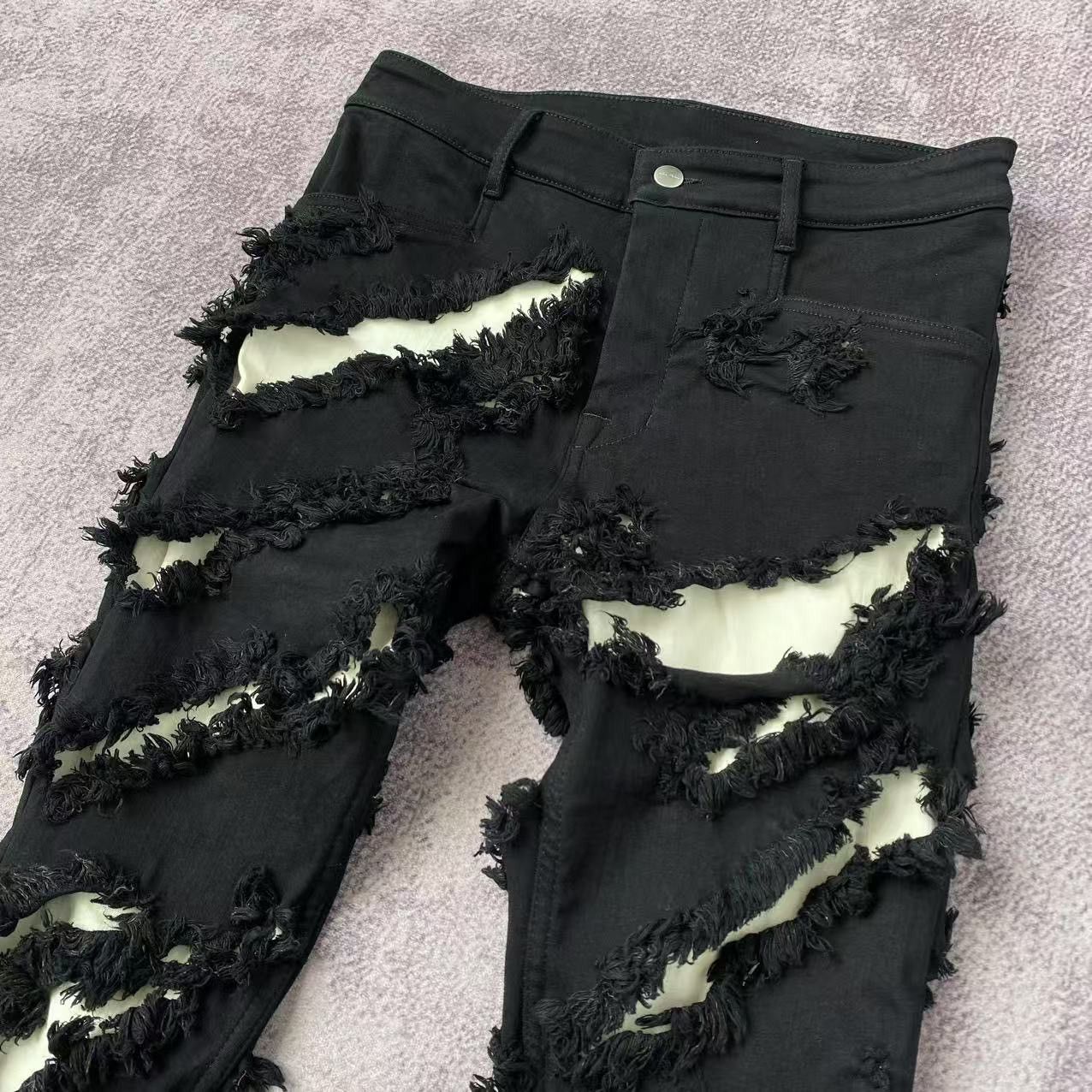 Rick Owens Rick Owens Mainline Slashed Tyrone Jeans FW21 Gethsemane Size US 32 / EU 48 - 3 Thumbnail