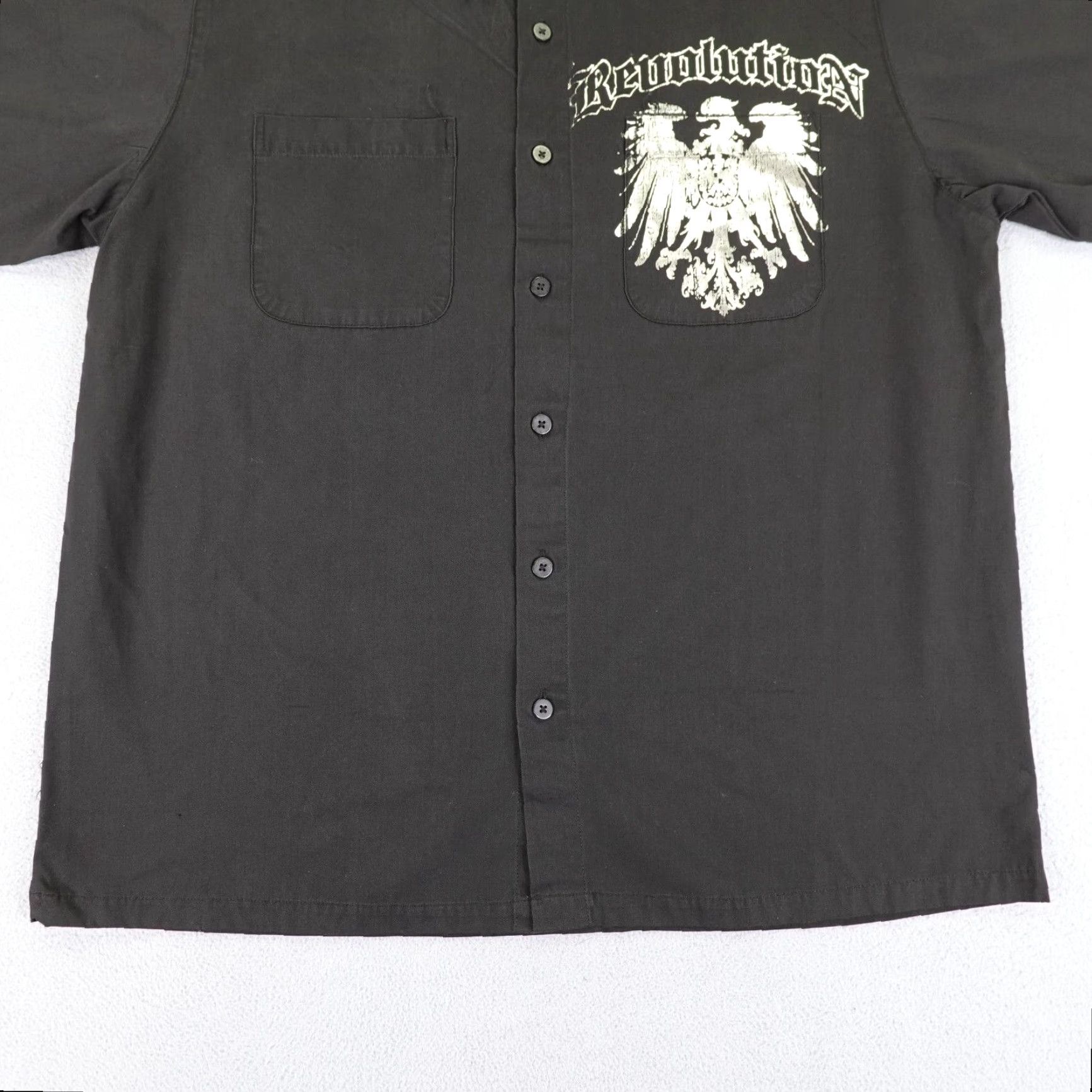 Vintage VINTAGE AXR Xzavier Button-Up Shirt Mens Large Black Graphic Print Casual Outdoor Size US L / EU 52-54 / 3 - 4 Thumbnail