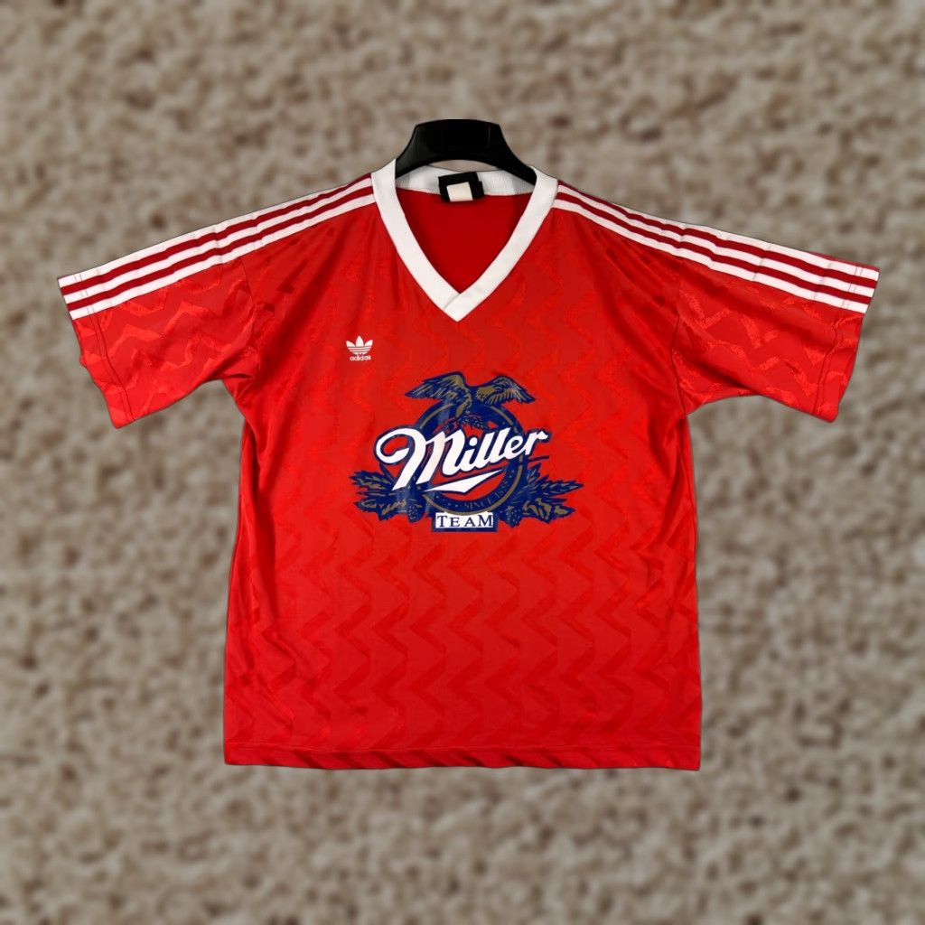 Adidas VINTAGE adidas Soccer Jersey Adult Large Red Miller Team Beer #8 Made USA Poly Size US L / EU 52-54 / 3 - 1 Thumbnail