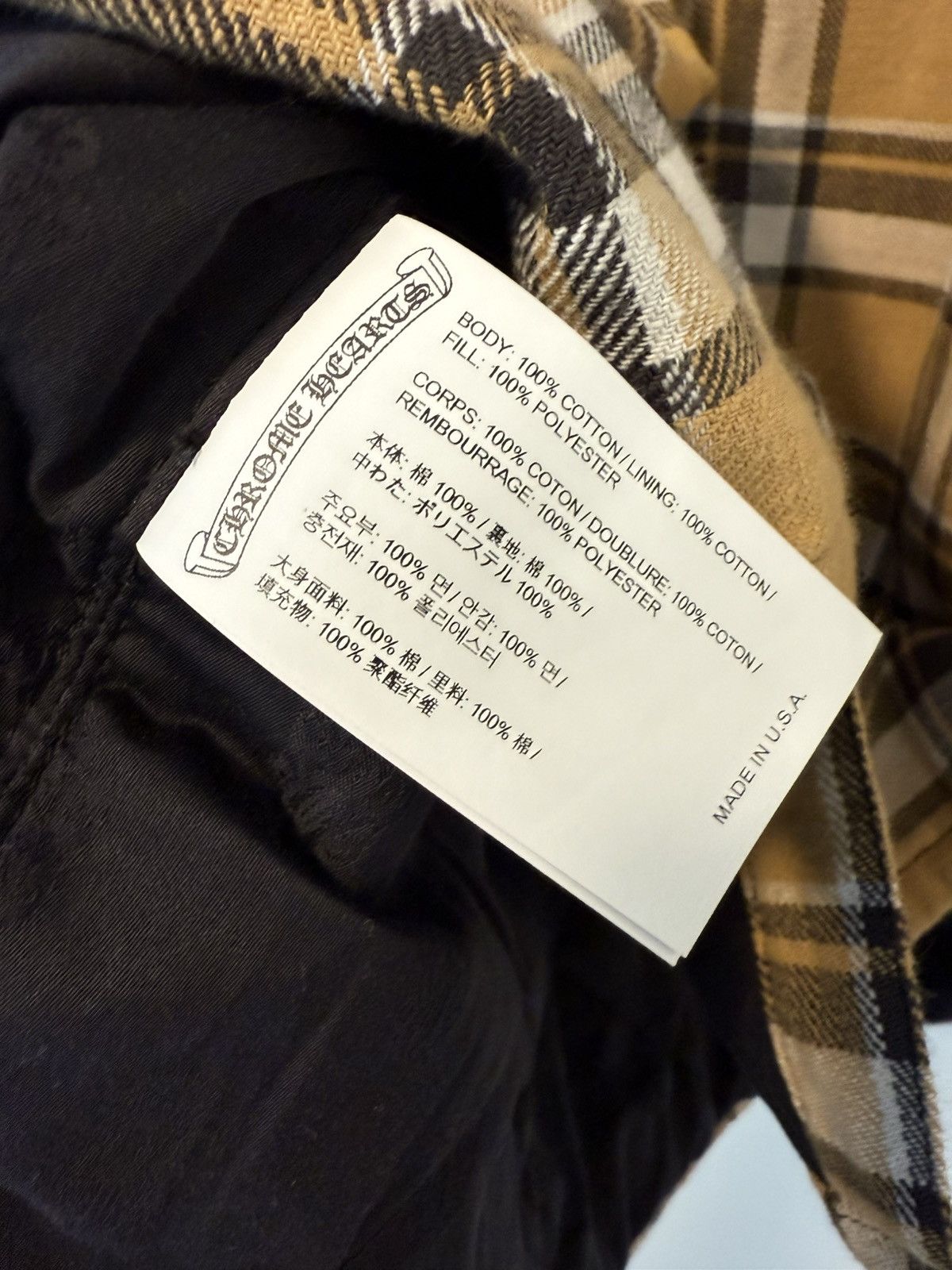 Chrome Hearts YELLOW PLAID FLANNEL Size US XXL / EU 58 / 5 - 8 Thumbnail