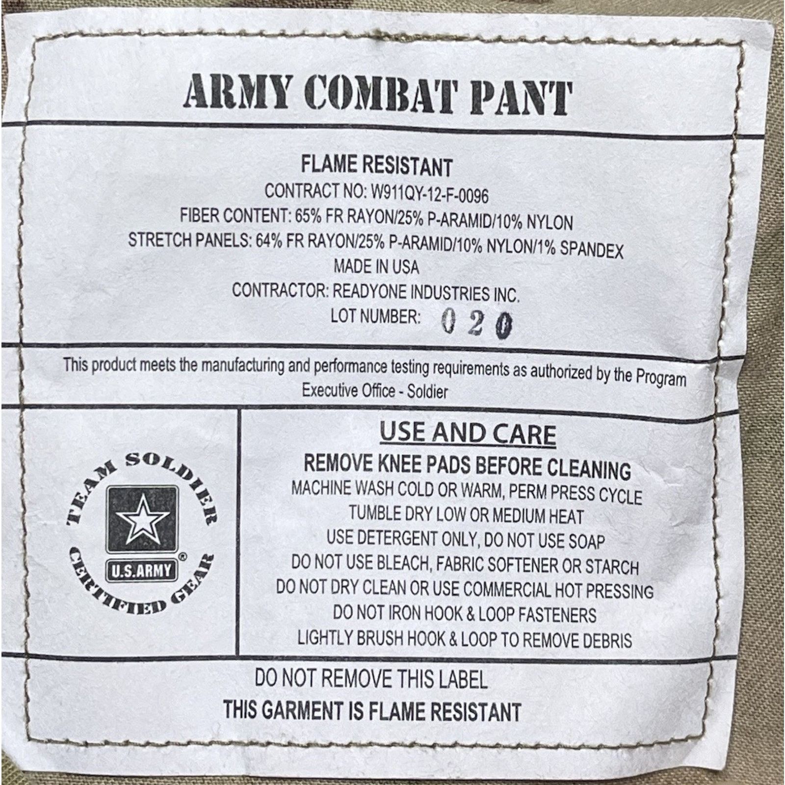 Other Flame Resistant Multicam Army Pant Sz L/R 8415-01-F01-2848 Size US 36 / EU 52 - 11 Thumbnail