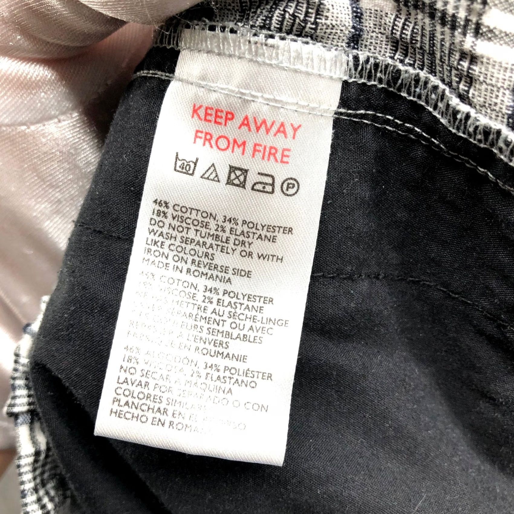 Urban Outfitters VINTAGE Urban Outfitters Gray Plaid High Waisted Pleated Seersucker Pants Womens M Knit Size 32" / US 10 / IT 46 - 4 Thumbnail