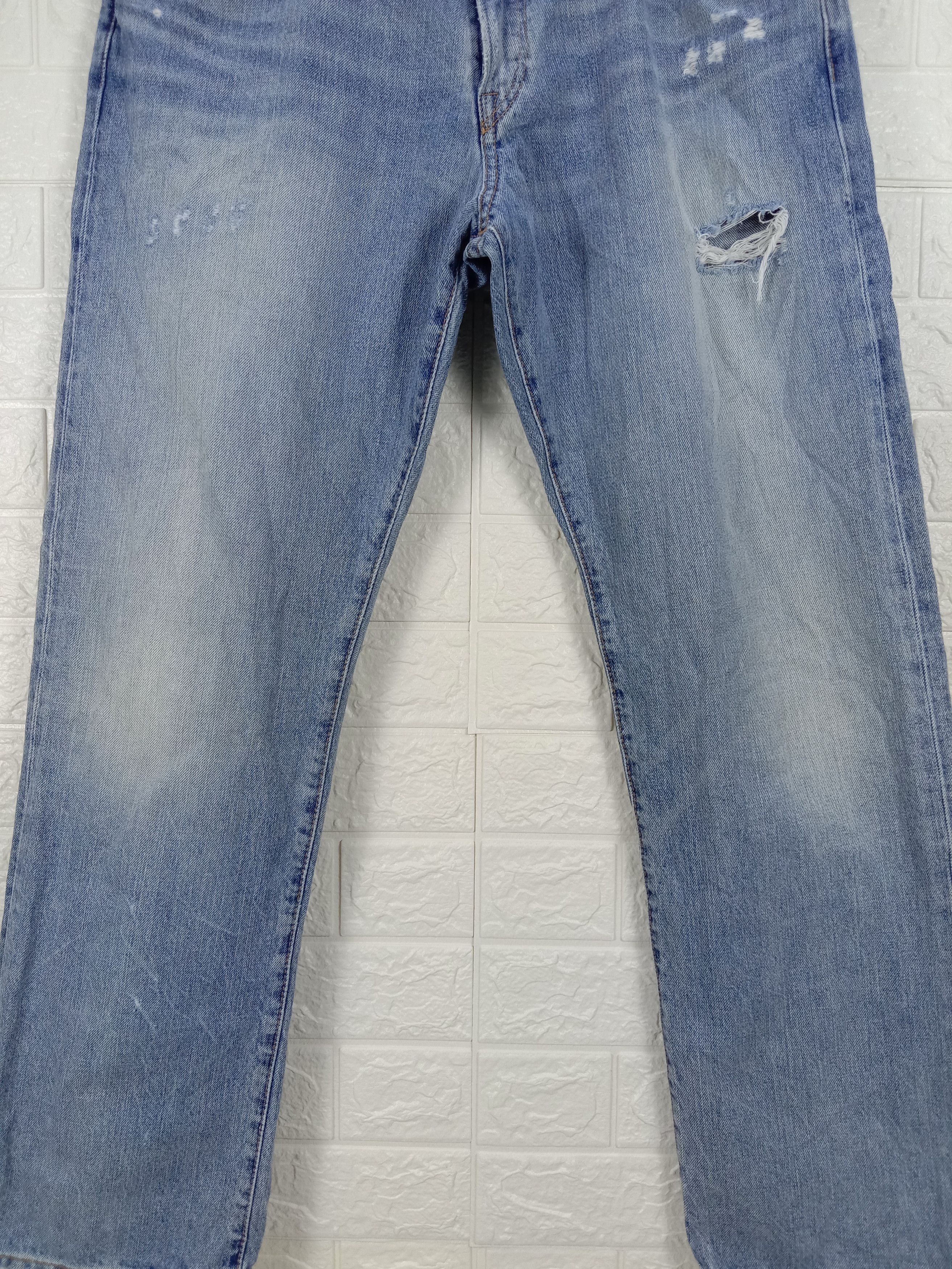 Polo Ralph Lauren Vintage Polo Ralph Lauren Light Wash Distressed Jeans Size US 34 / EU 50 - 3 Thumbnail
