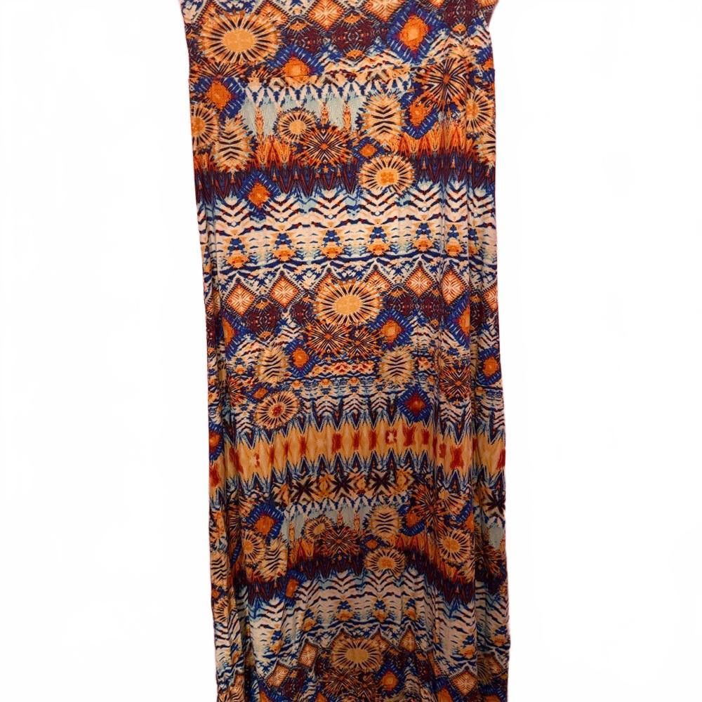 Designer Bohemian Pattern Maxi Skirt - Vibrant Colors Size 42" / US 20 - 1 Thumbnail