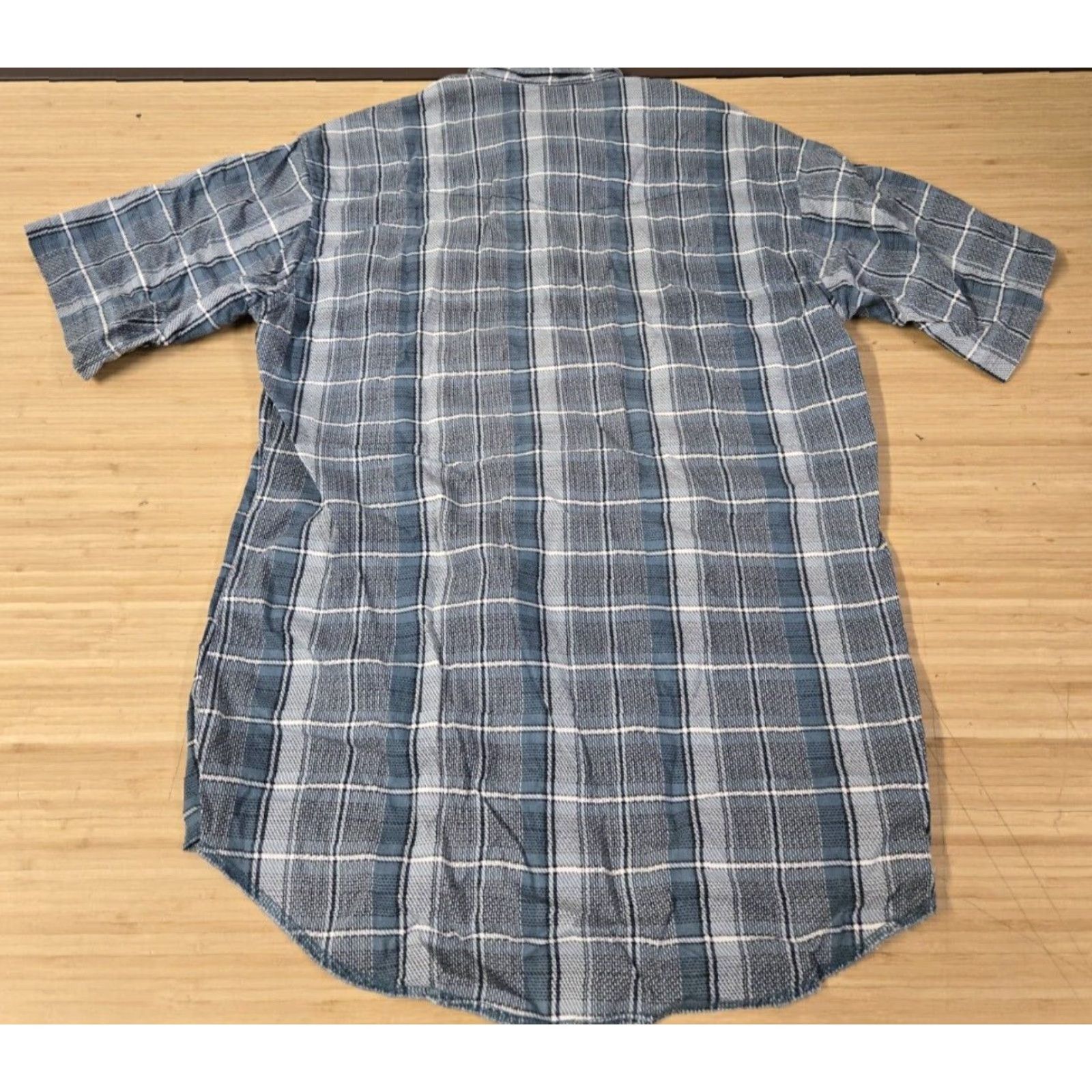 Wrangler VINTAGE Wrangler Western Shirt Men's M Green Plaid Short Sleeve Button-Up Collared Lightweight Easy Care Pockets Preshrunk 90s Western Mens_Cowboy Size US M / EU 48-50 / 2 - 6 Thumbnail