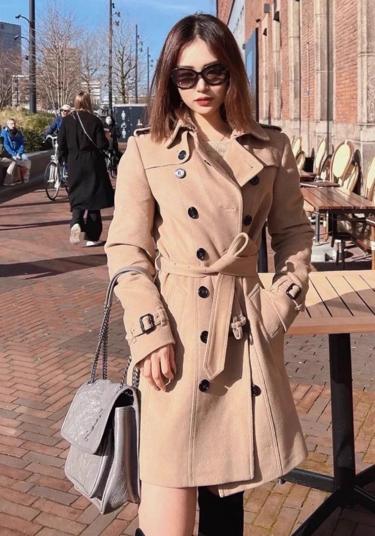 Burberry Burberry London Women Camel 2Tone Trench Coat UK4 Size XS / US 0-2 / IT 36-38 - 2 Thumbnail