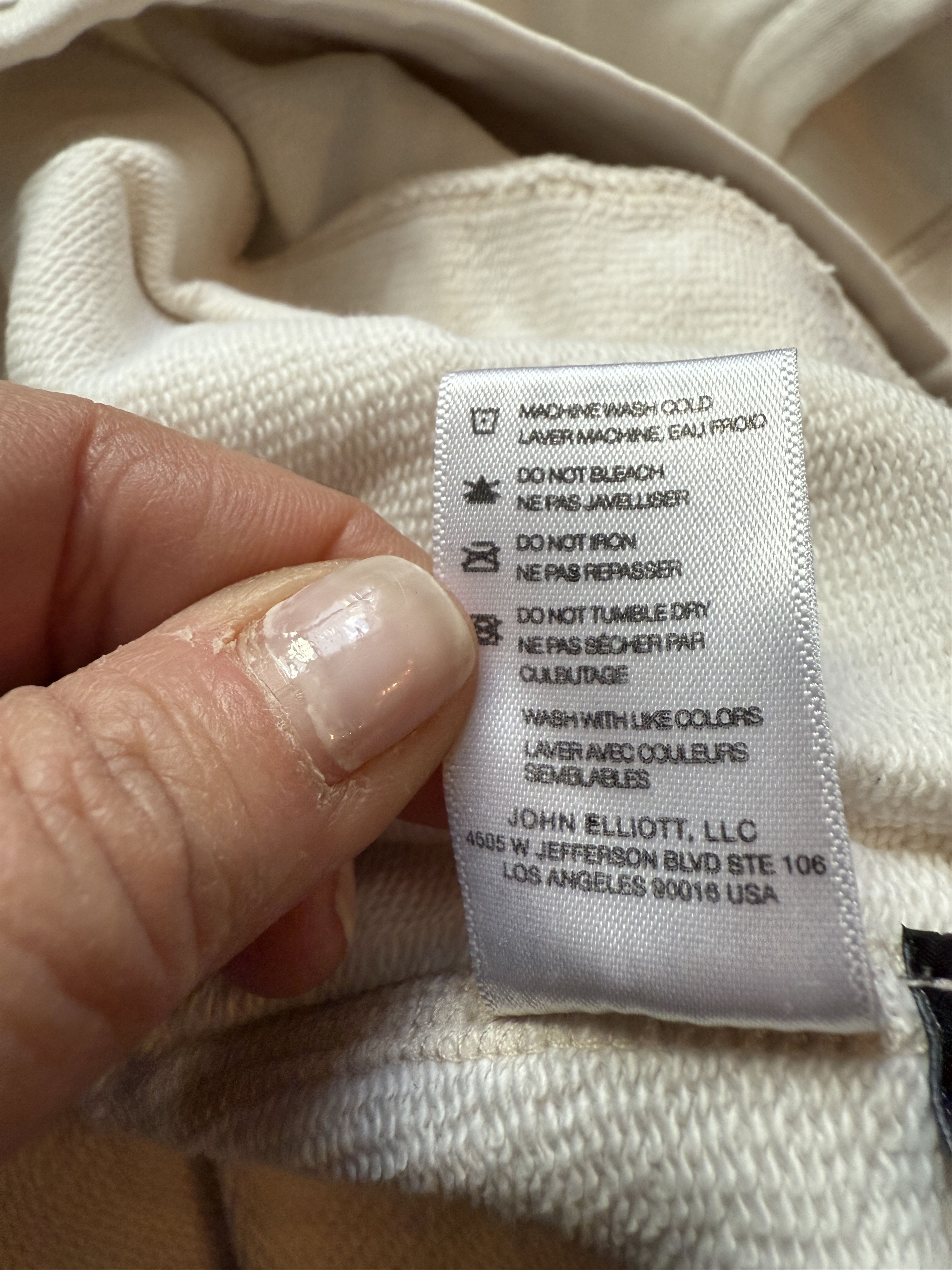 John Elliott John Elliott Ivory Sweatpants - Size 1 - Made in USA Size US 30 / EU 46 - 6 Thumbnail