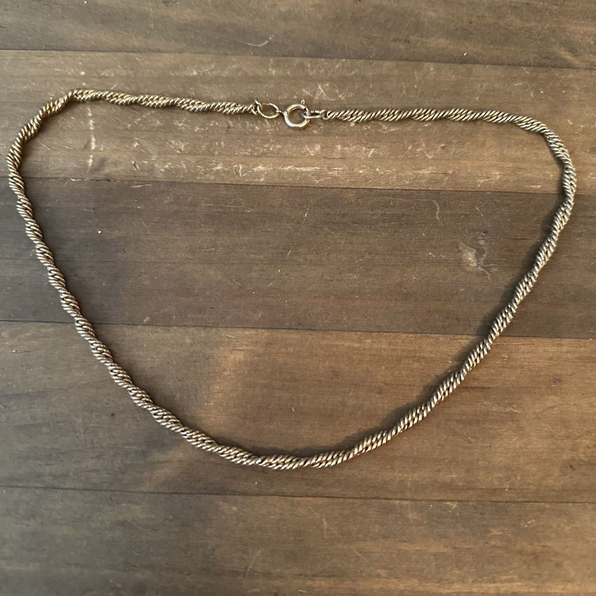 Vintage Vintage gold tone twisted rope chain necklace Size ONE SIZE - 2 Thumbnail