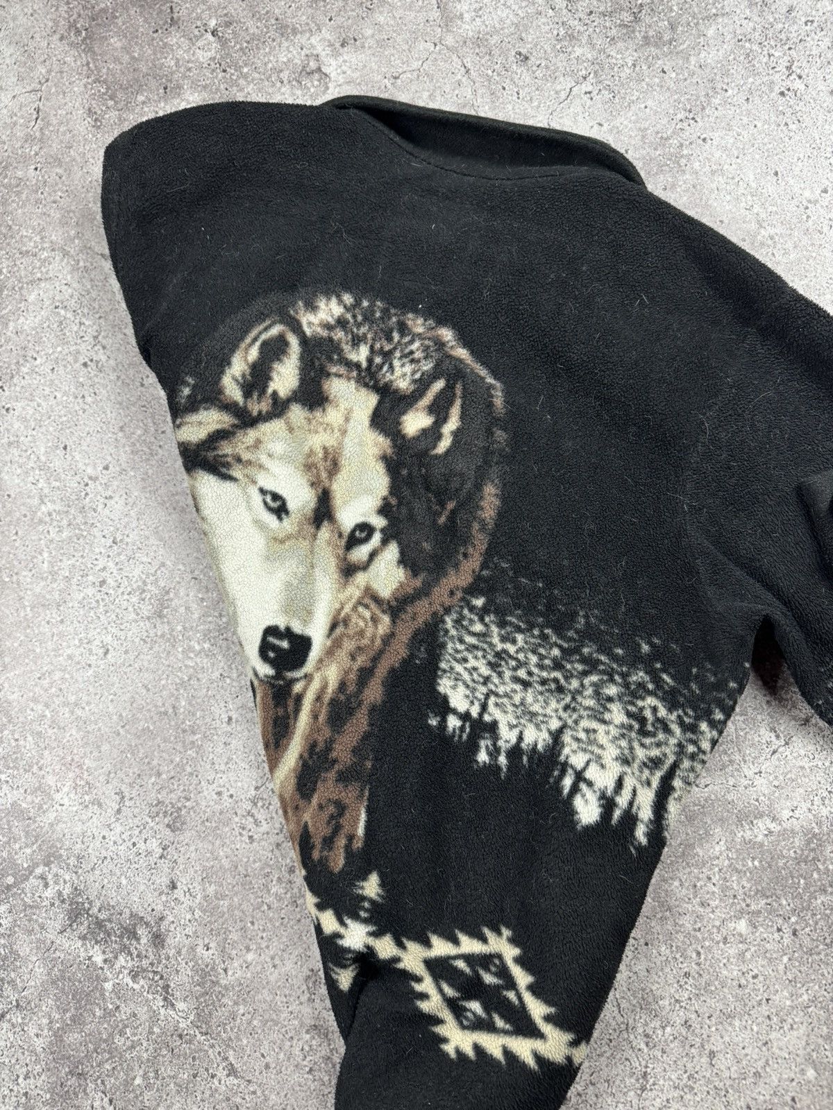 Vintage 🇺🇸 Vintage 90s Wolf Fleece USA animal rare retro Y2K hype Size US M / EU 48-50 / 2 - 4 Thumbnail
